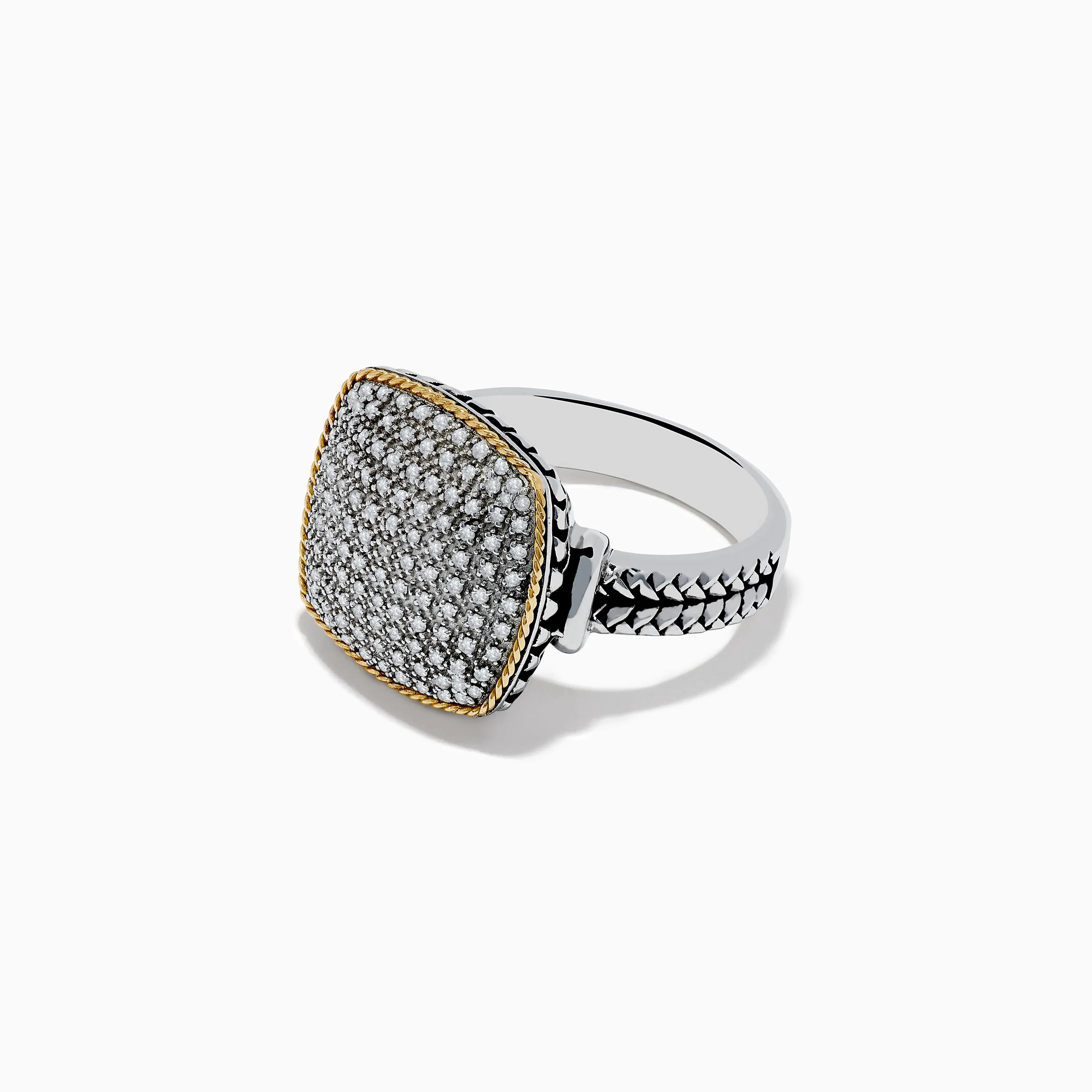 925 Sterling Silver/18K Yellow Gold Diamond Ring sold by Effy product image thumbnail 2