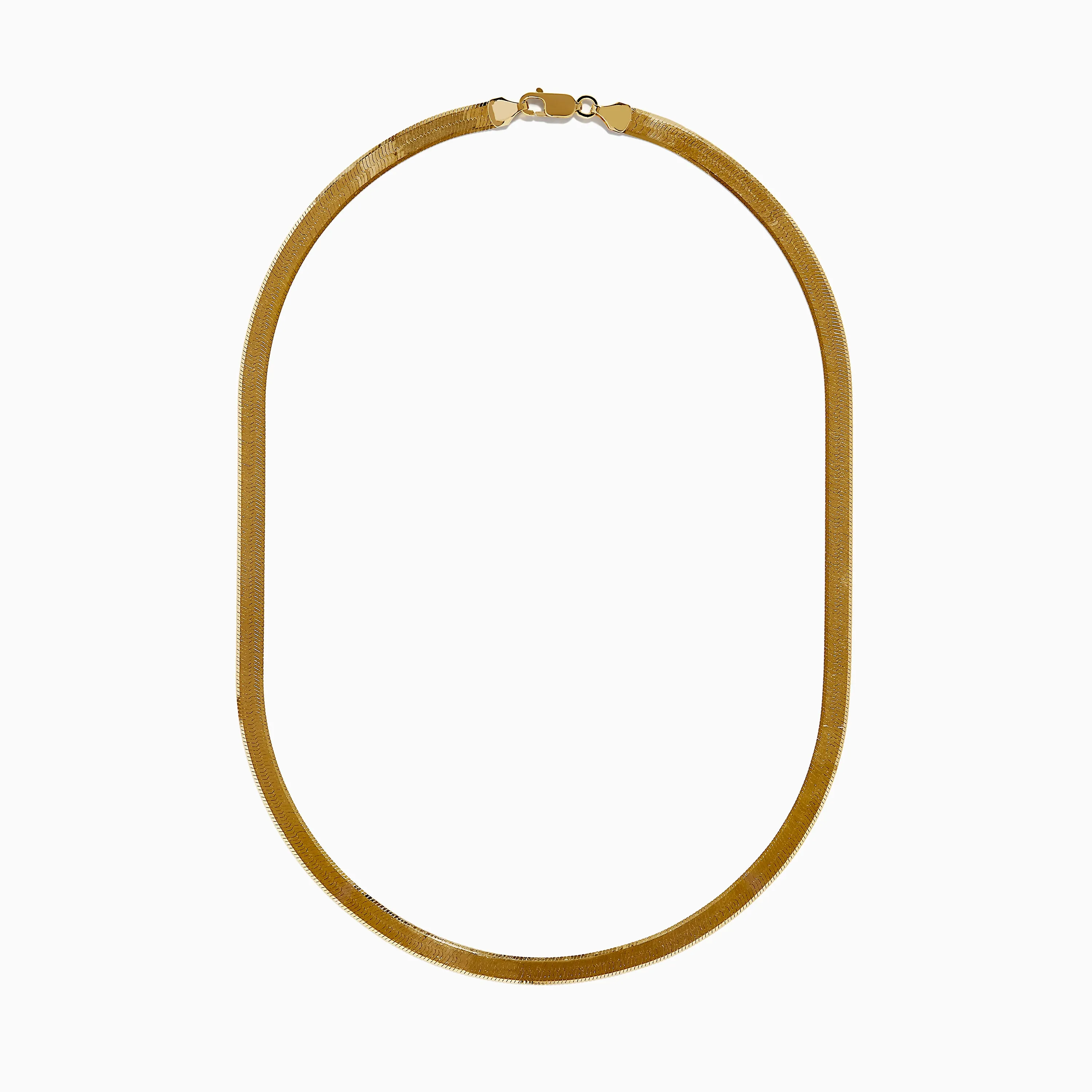 14K Yellow Gold Textured Herringbone Chain Necklace 17" sold by Effy product image thumbnail 2
