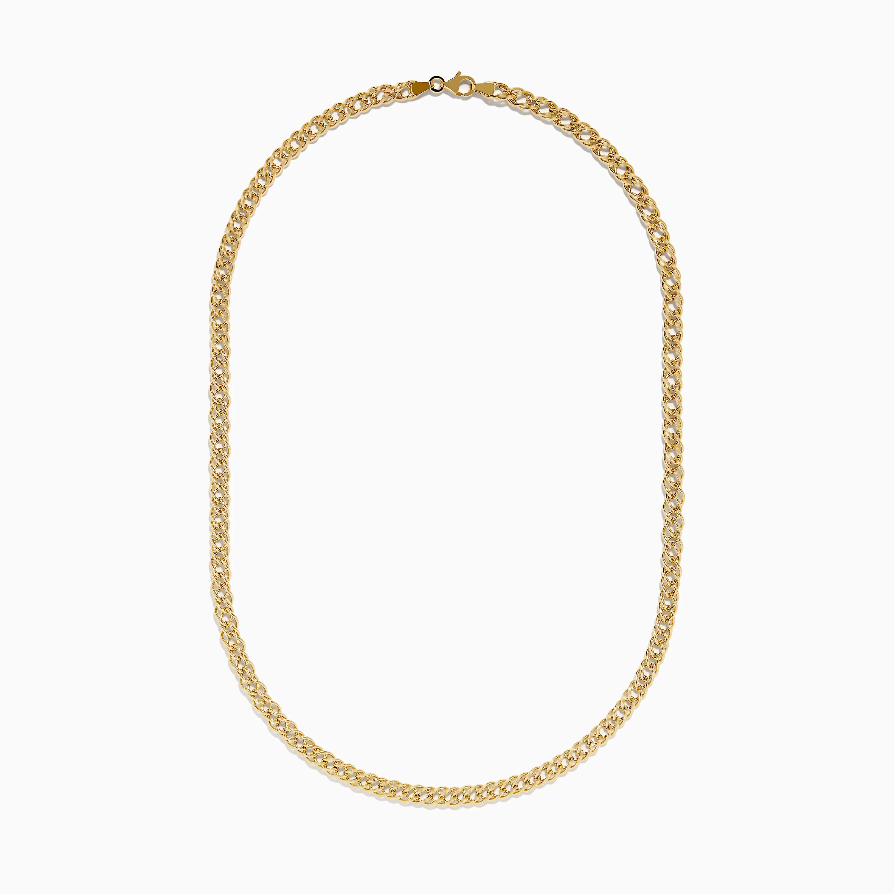 14K Yellow Gold Hollow Interlock Links Chain Necklace 18" sold by Effy product image thumbnail 2