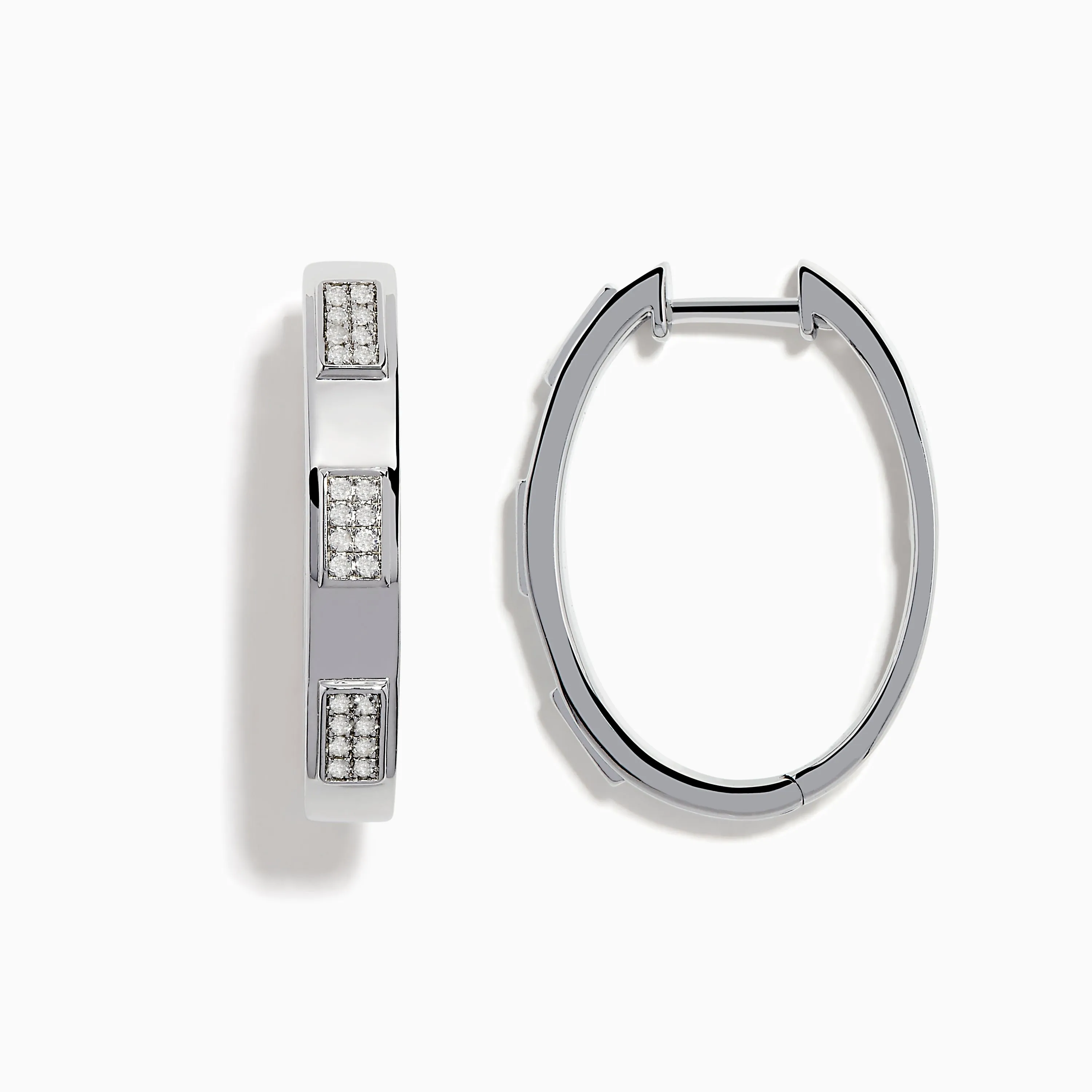 925 Sterling Silver Diamond Hoop Earrings sold by Effy product image thumbnail 2