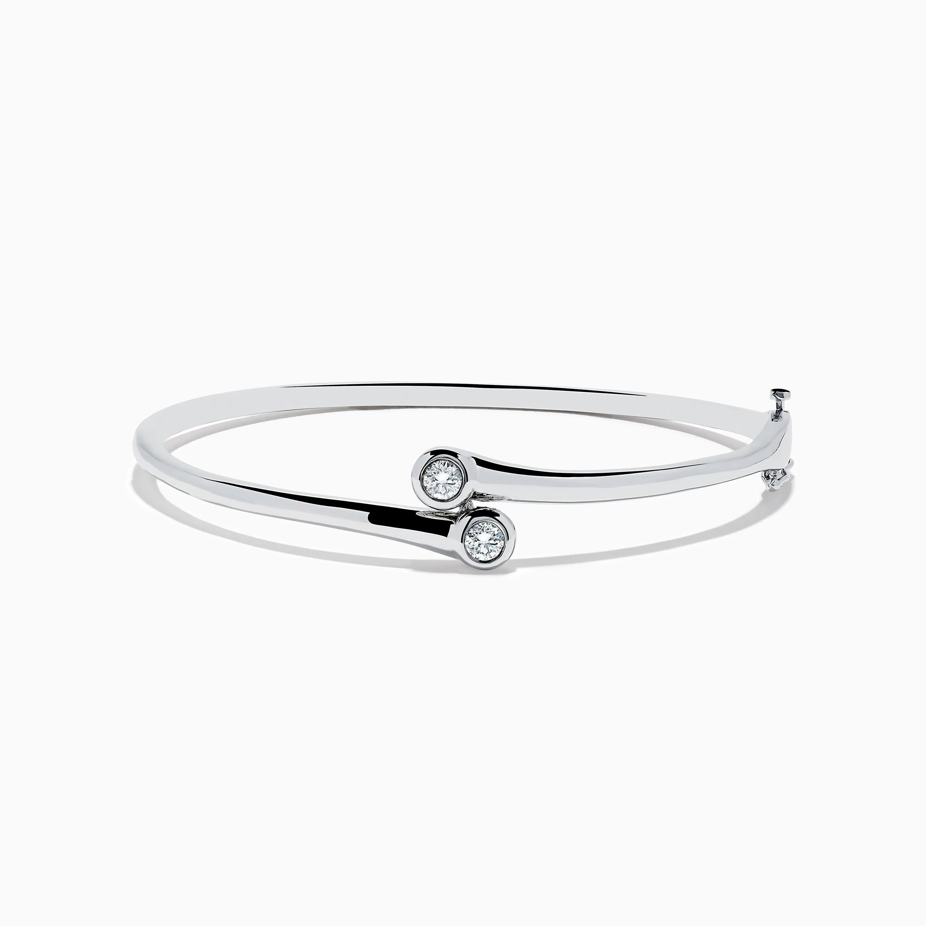 Pave Classica 14K White Gold Two-of-Us Diamond Bangle sold by Effy