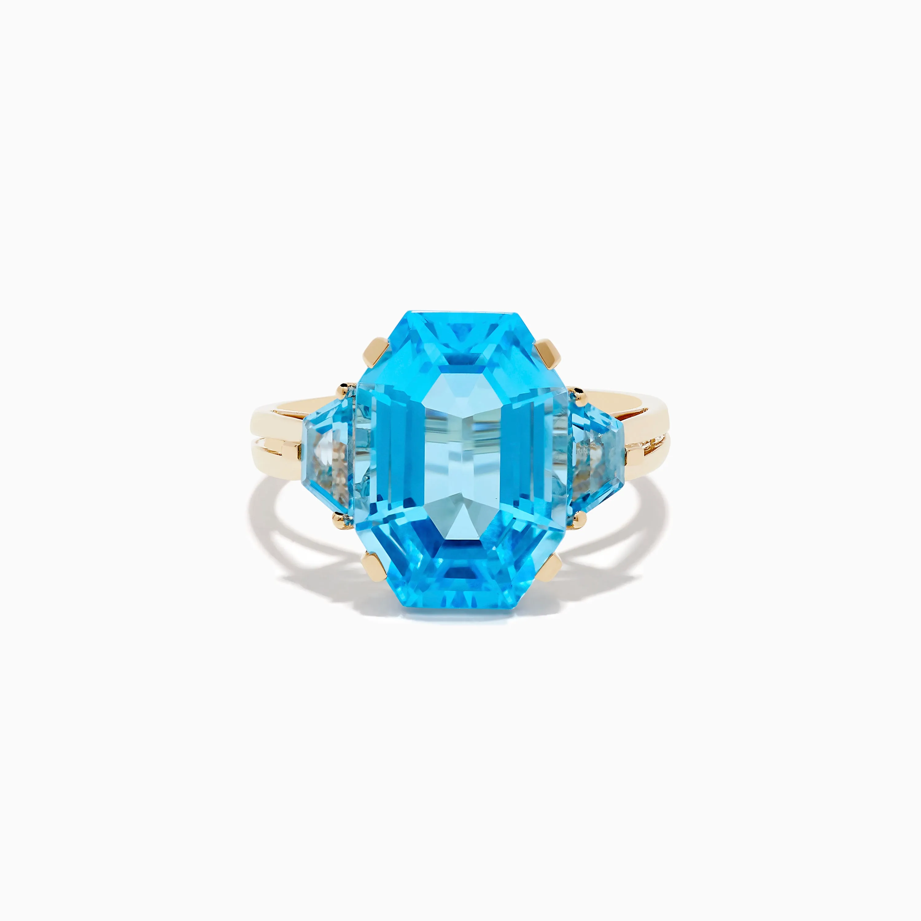 Ocean Bleu 14K Yellow Gold Blue Topaz Ring sold by Effy