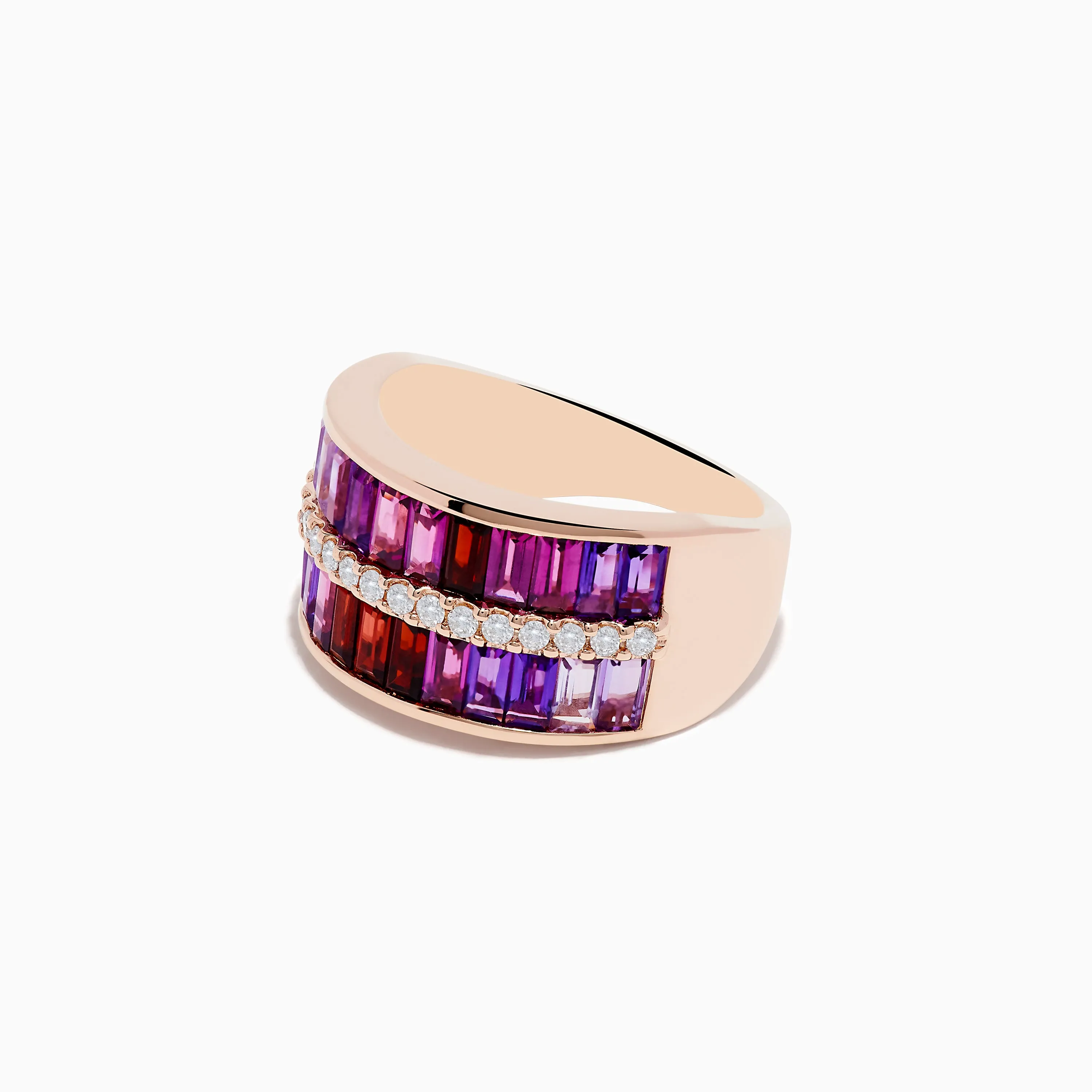 Mosaic 14K Rose Gold Multi Gemstone and Diamond Band Ring sold by Effy product image thumbnail 2