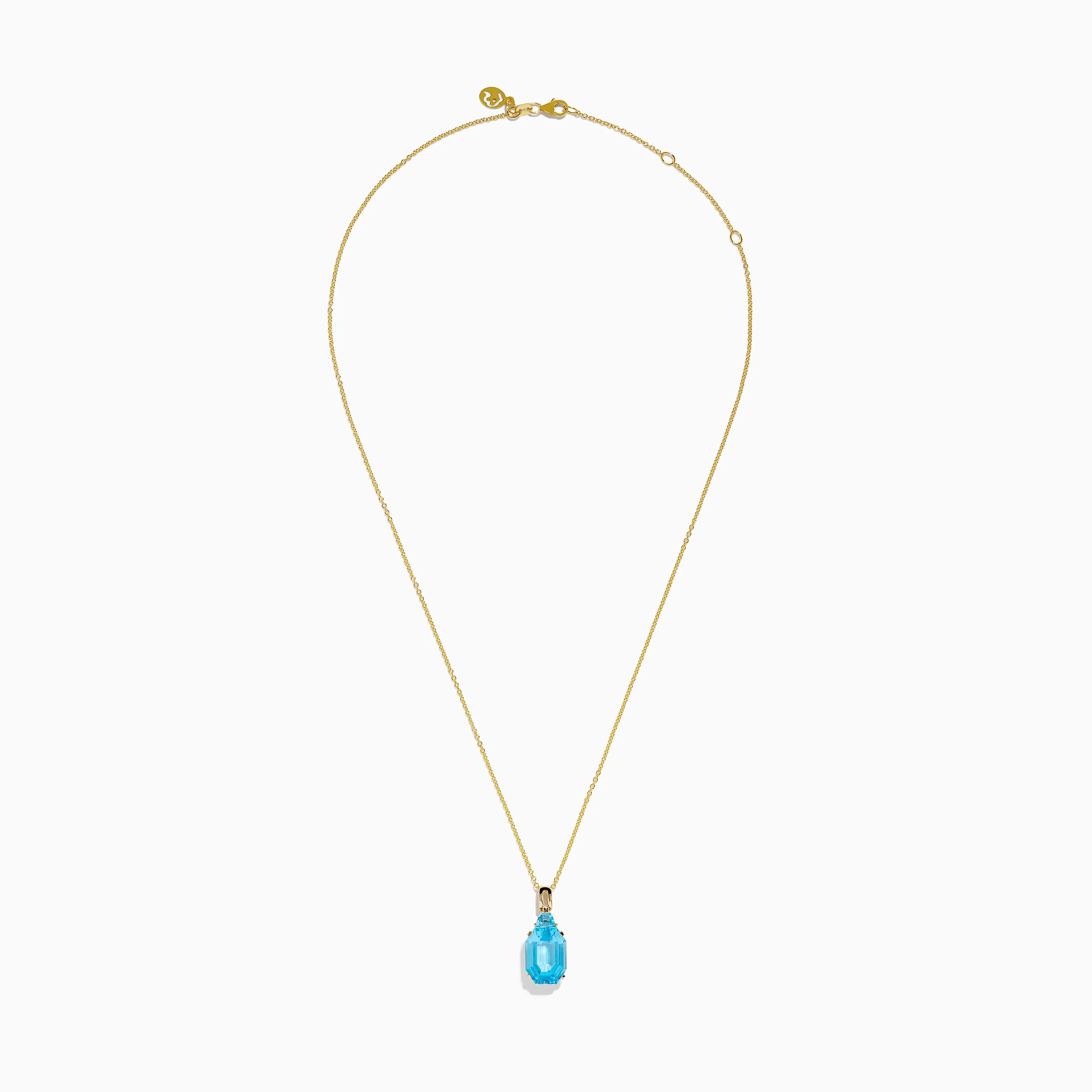 Ocean Bleu 14K Yellow Gold Blue Topaz Pendant sold by Effy product image thumbnail 2