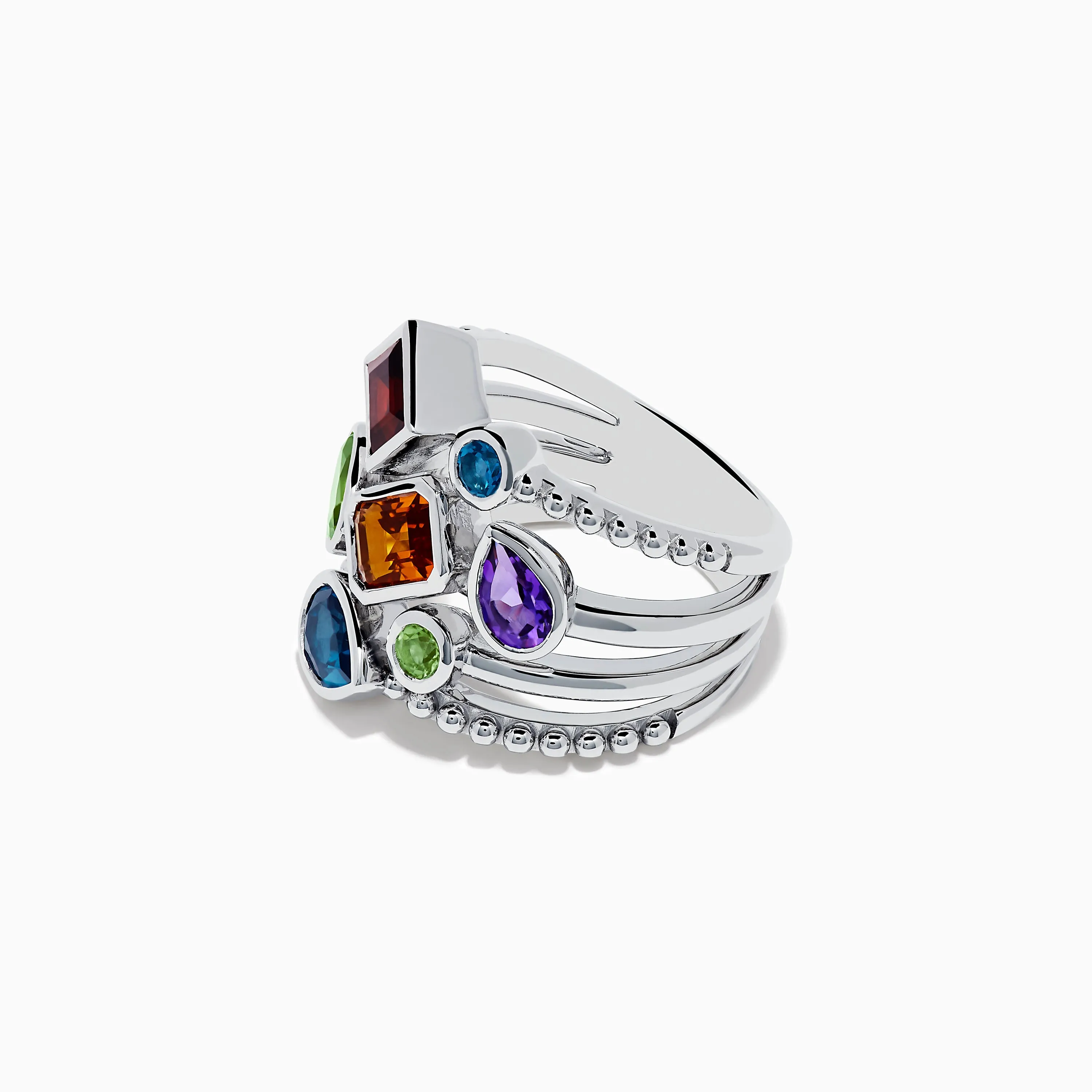 Mosaic 925 Sterling Silver Multi Gemstone Ring sold by Effy product image thumbnail 2