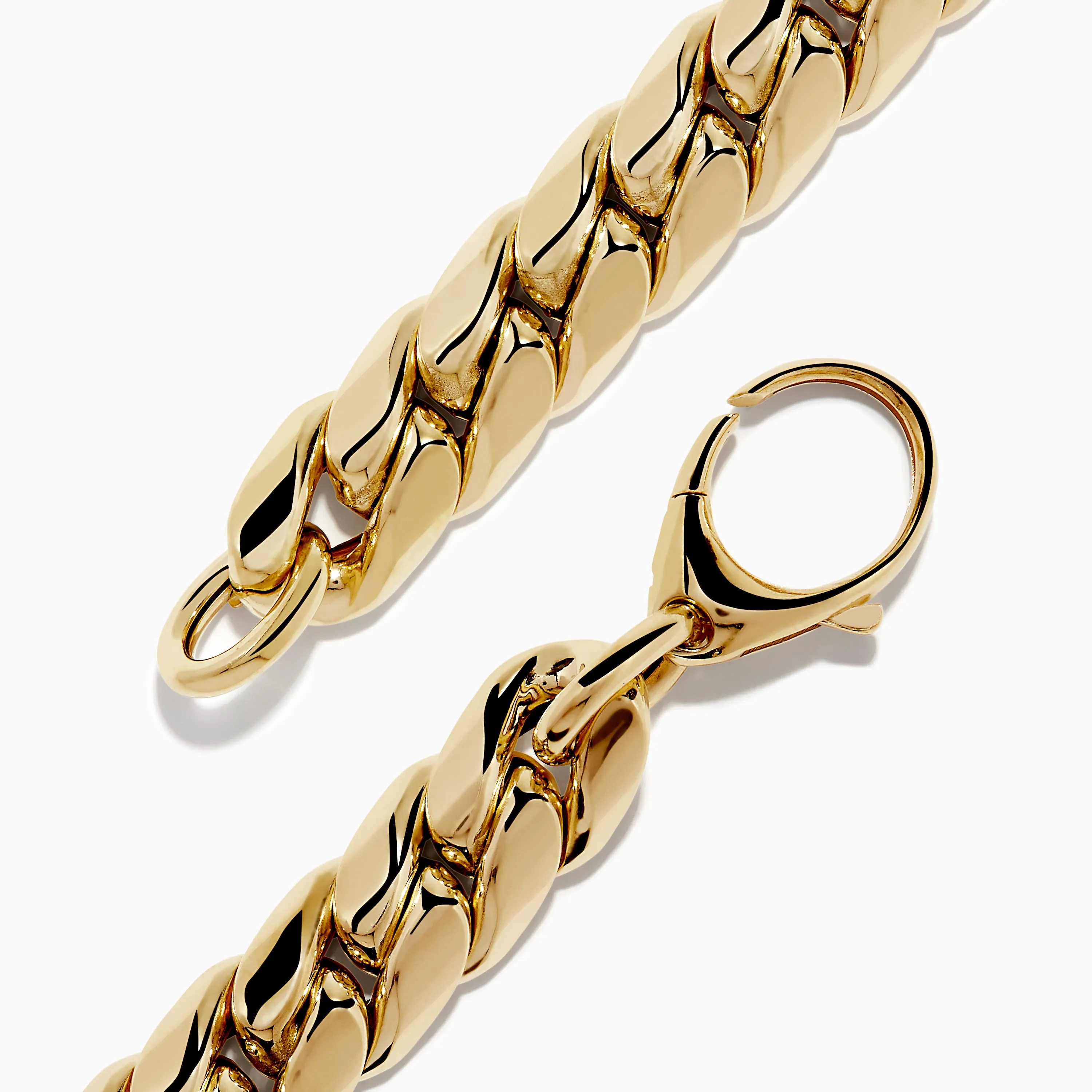 14K Yellow Gold Hollow Curb Chain Bracelet 7.5" sold by Effy product image thumbnail 3