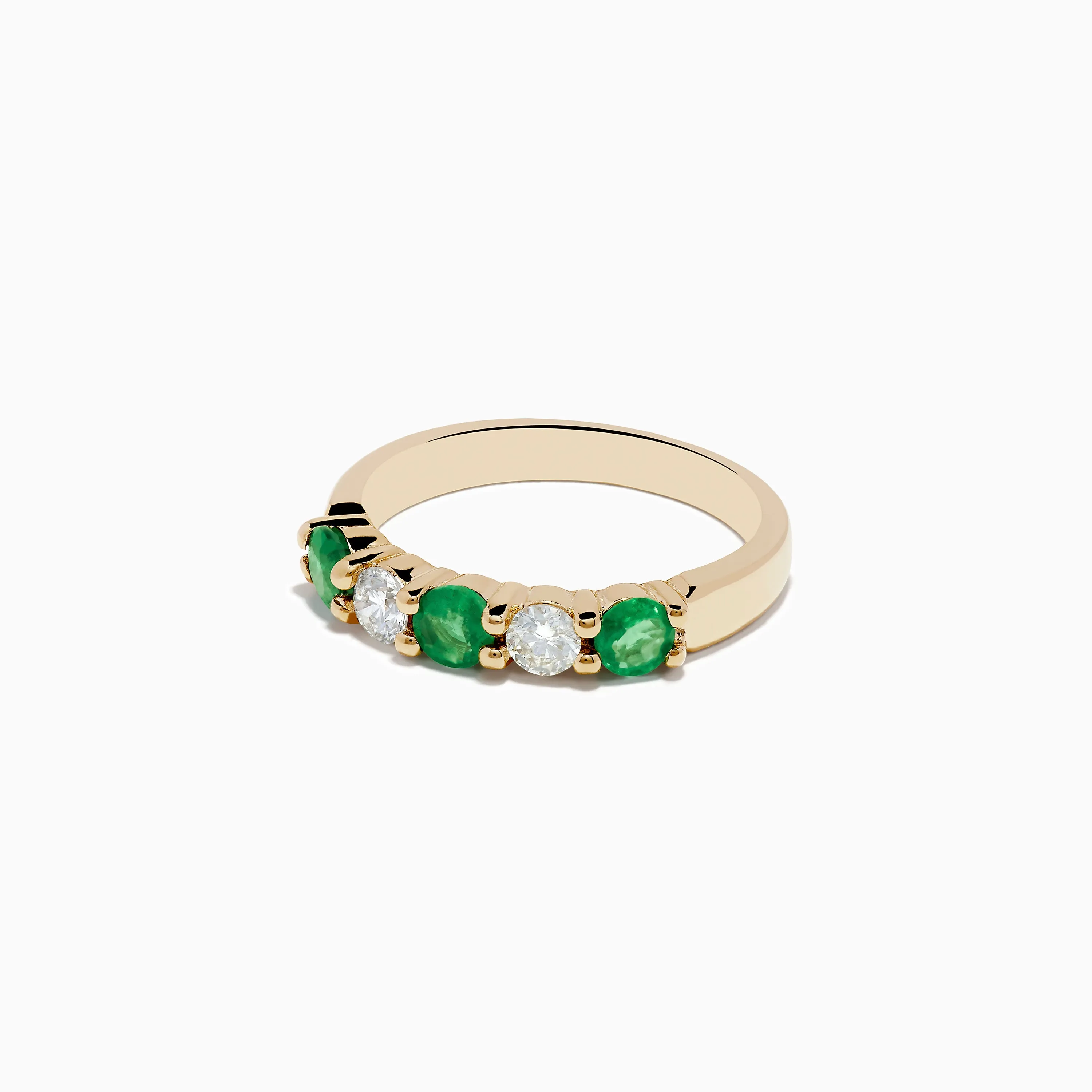 Brasilica 14K Yellow Gold Emerald and Diamond Band Ring sold by Effy product image thumbnail 2