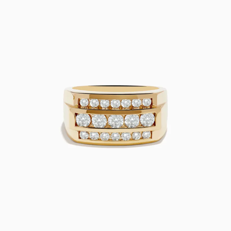 Men's 14K Yellow Gold Diamond Ring sold by Effy