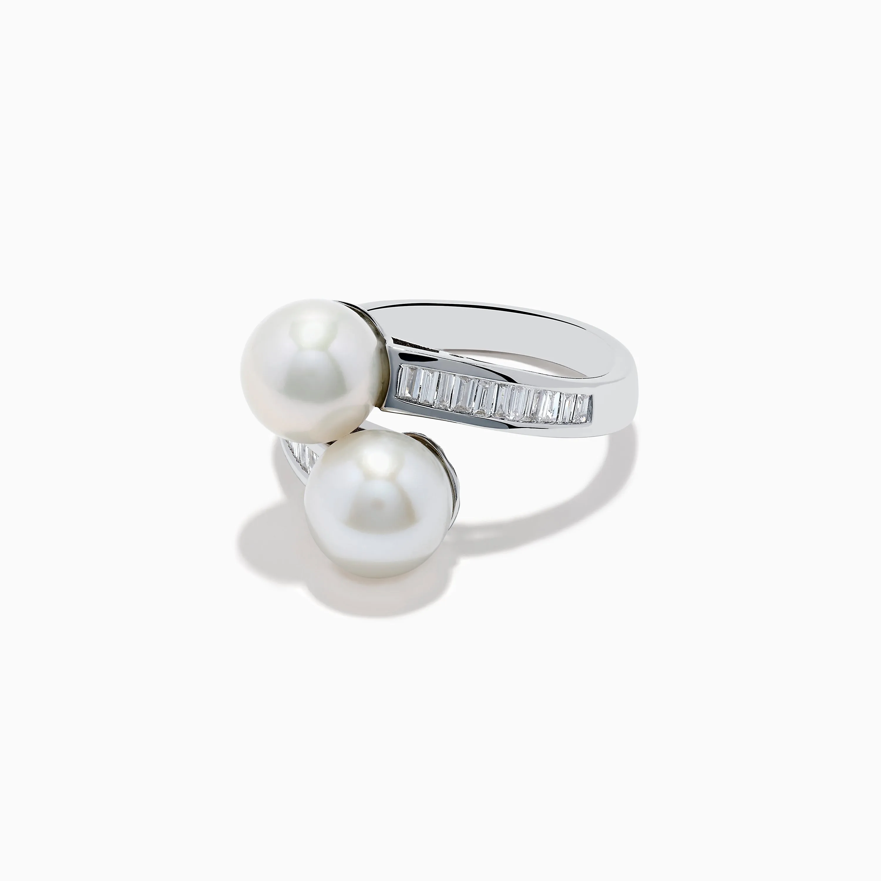 14K White Gold Fresh Water Pearl and Diamond Ring sold by Effy product image thumbnail 2