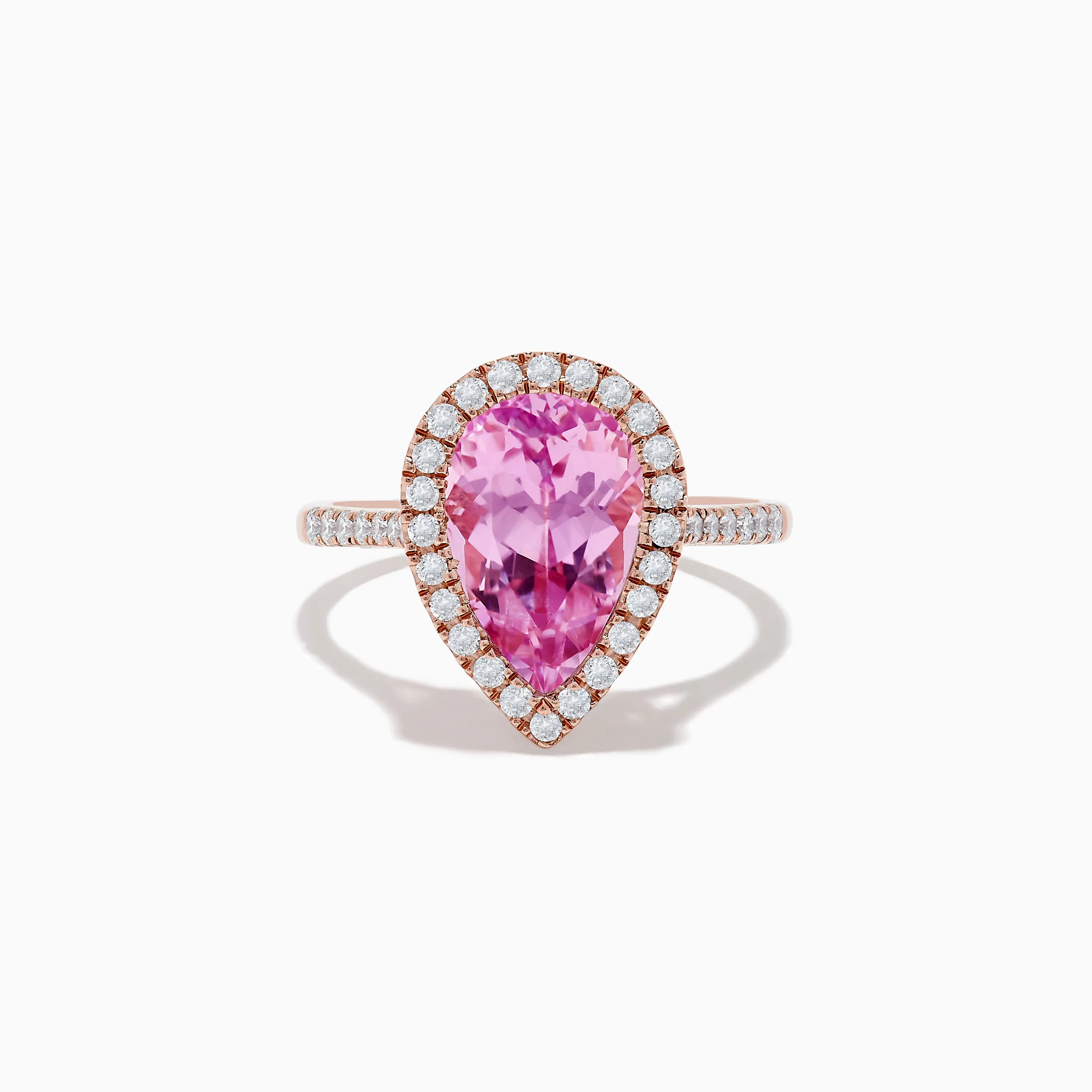 14K Rose Gold Kunzite and Diamond Ring sold by Effy