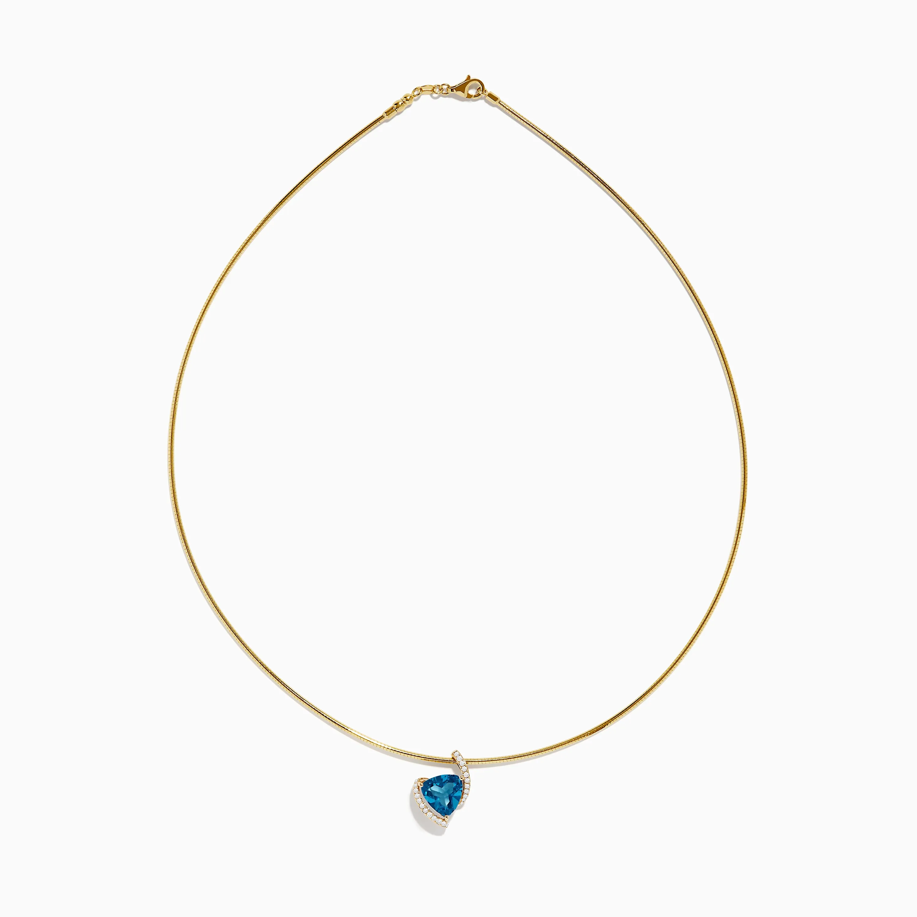 Ocean Bleu 14K Yellow Gold Collar Necklace & London Blue Topaz Pendant sold by Effy product image thumbnail 2