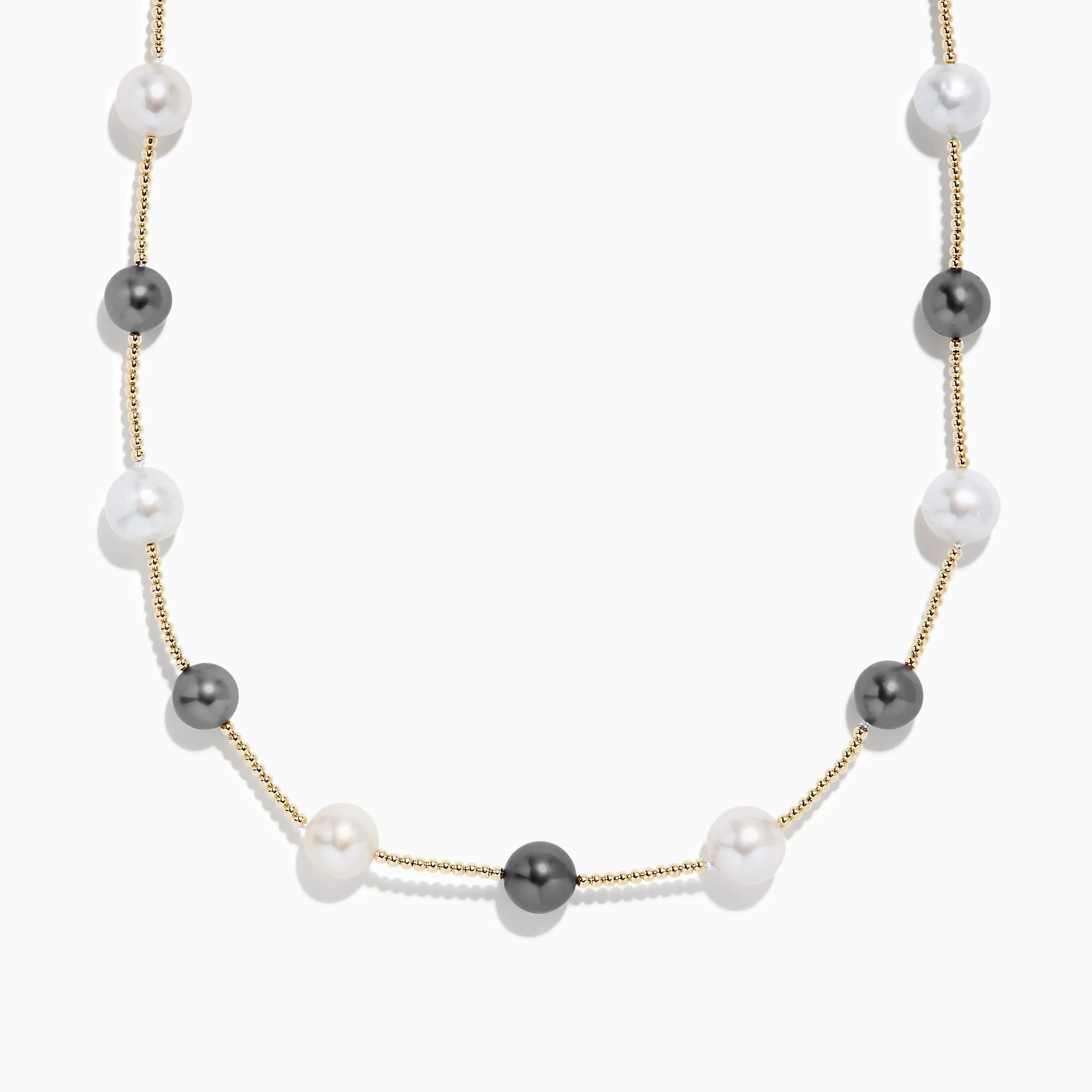 14K Yellow Gold Tahitian and Fresh Water Pearl Necklace sold by Effy