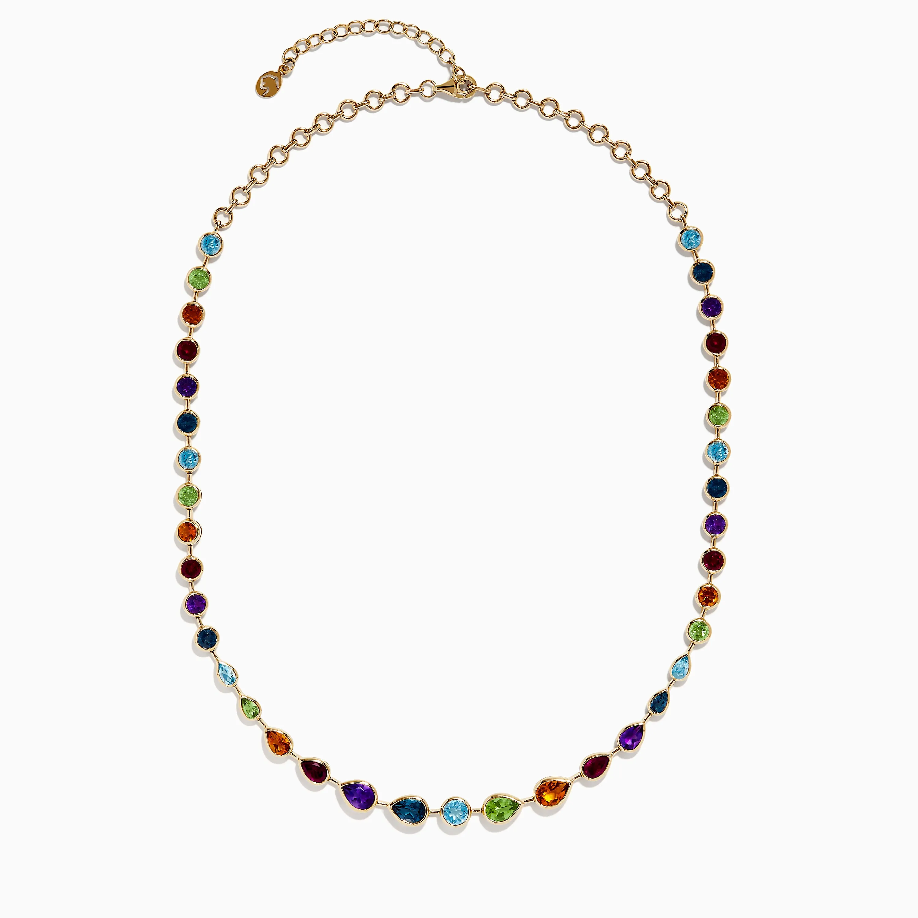 Mosaic 14K Yellow Gold Multi Gemstone Necklace sold by Effy product image thumbnail 2