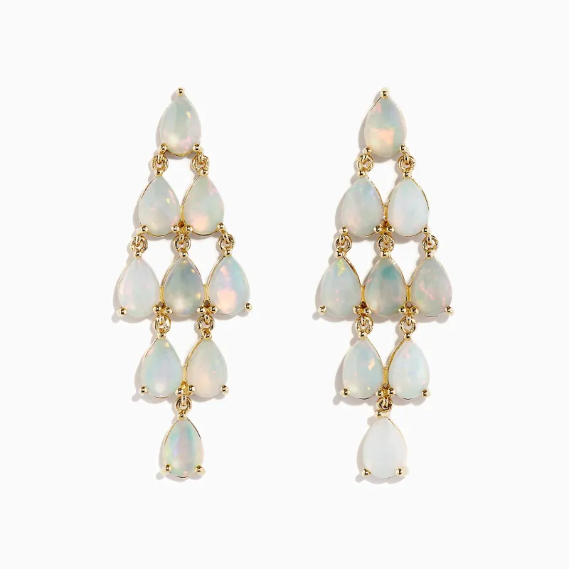 Aurora 14K Yellow Gold Opal Earrings sold by Effy