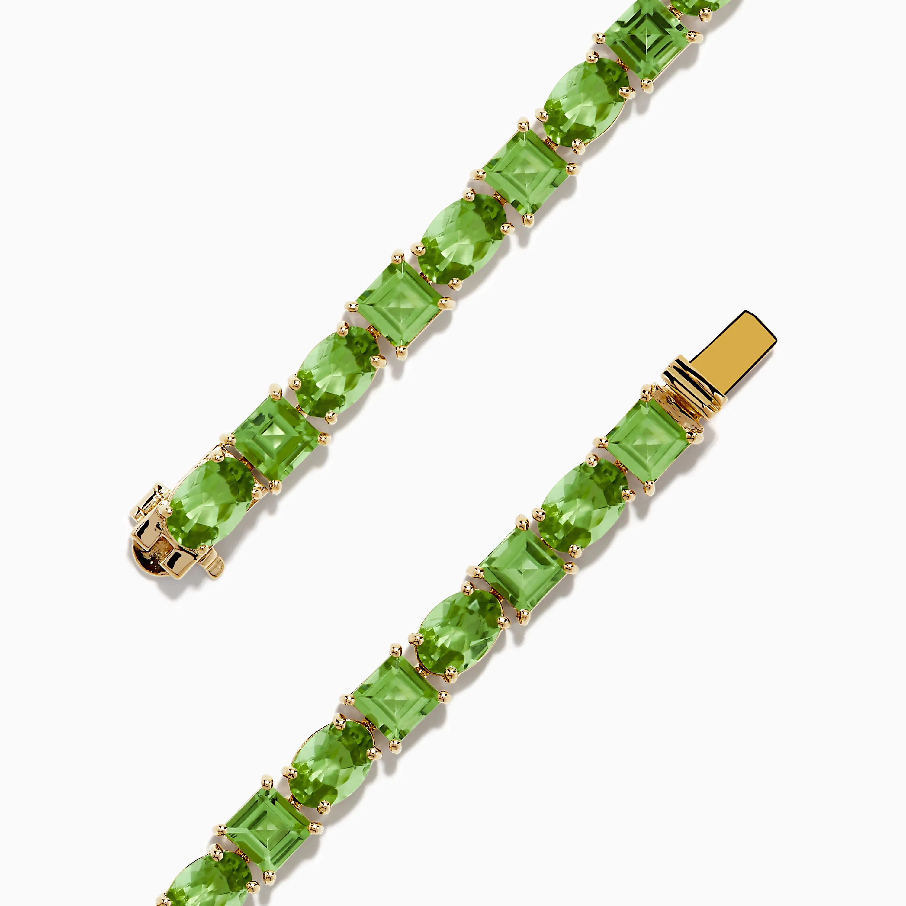 14K Yellow Gold Peridot Tennis Bracelet 13.50 TCW sold by Effy product image thumbnail 2