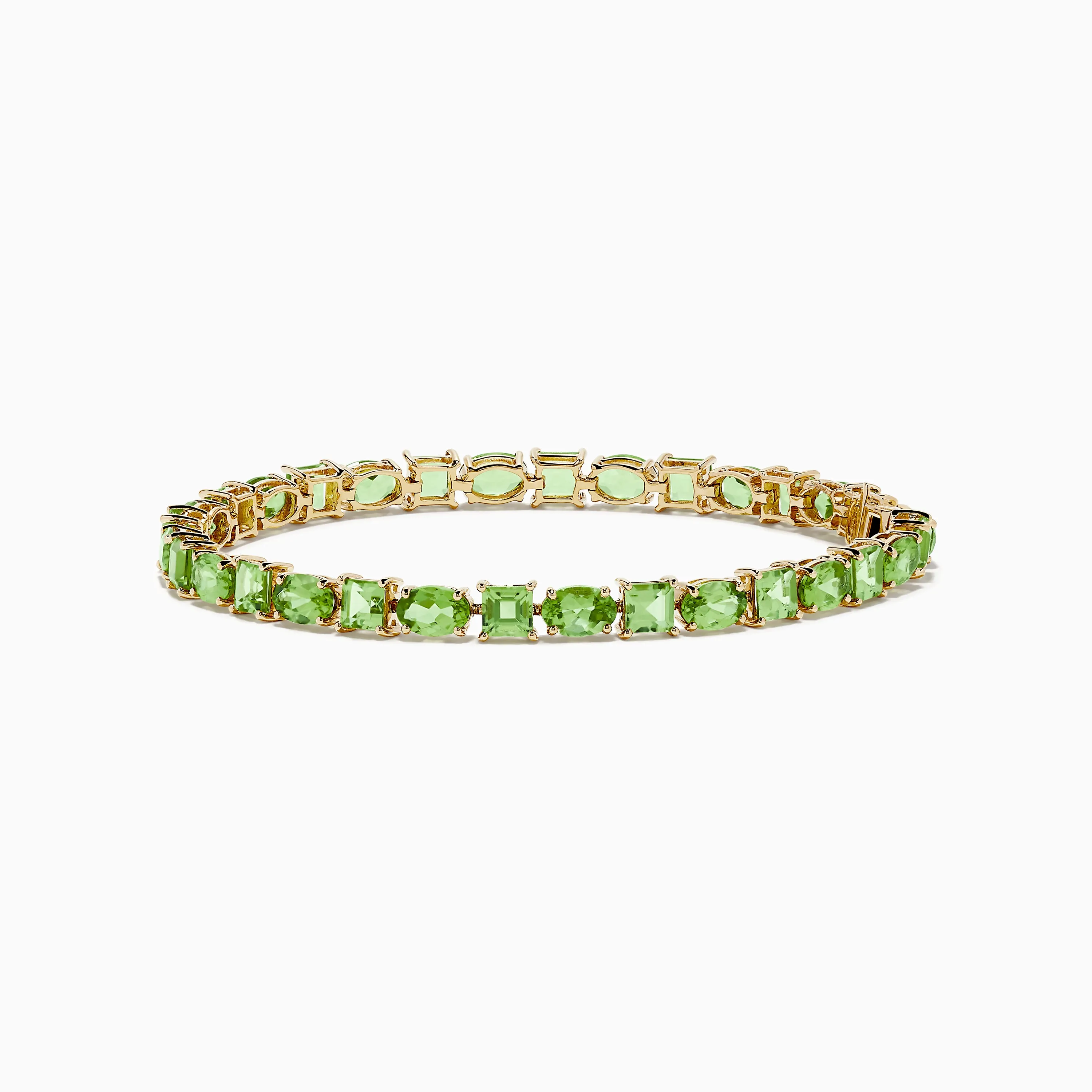 14K Yellow Gold Peridot Tennis Bracelet 13.50 TCW sold by Effy