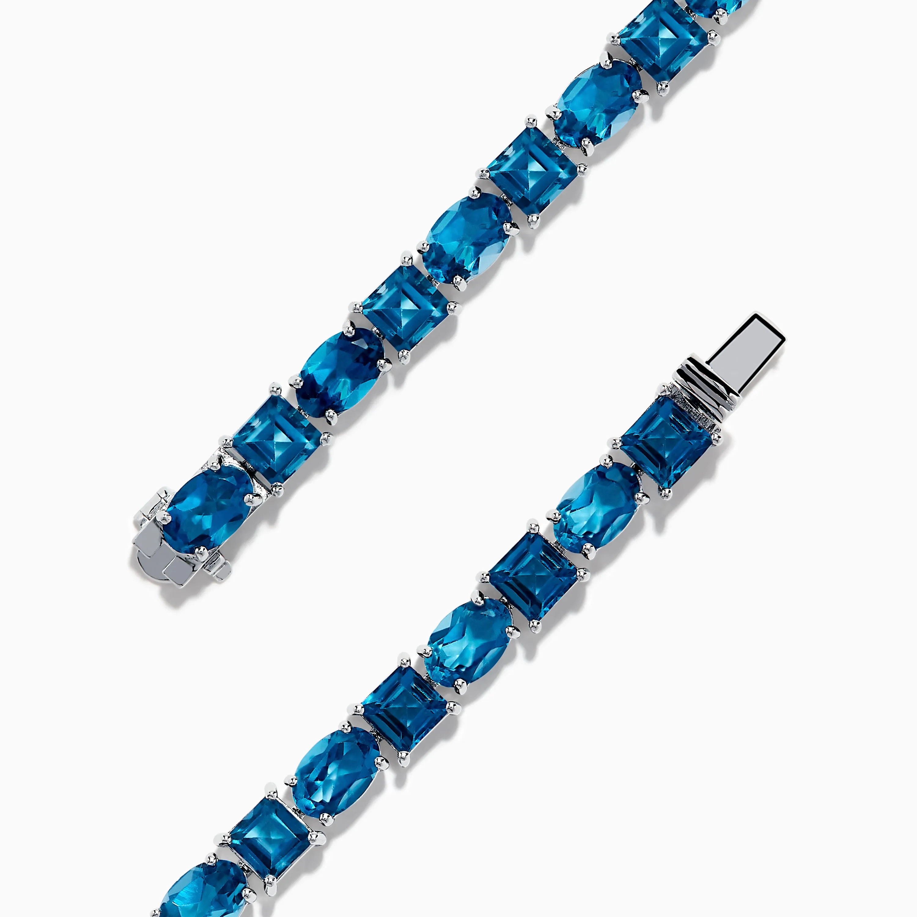 Ocean Bleu 14K White Gold London Blue Topaz Tennis Bracelet 19.20 TCW sold by Effy product image thumbnail 2