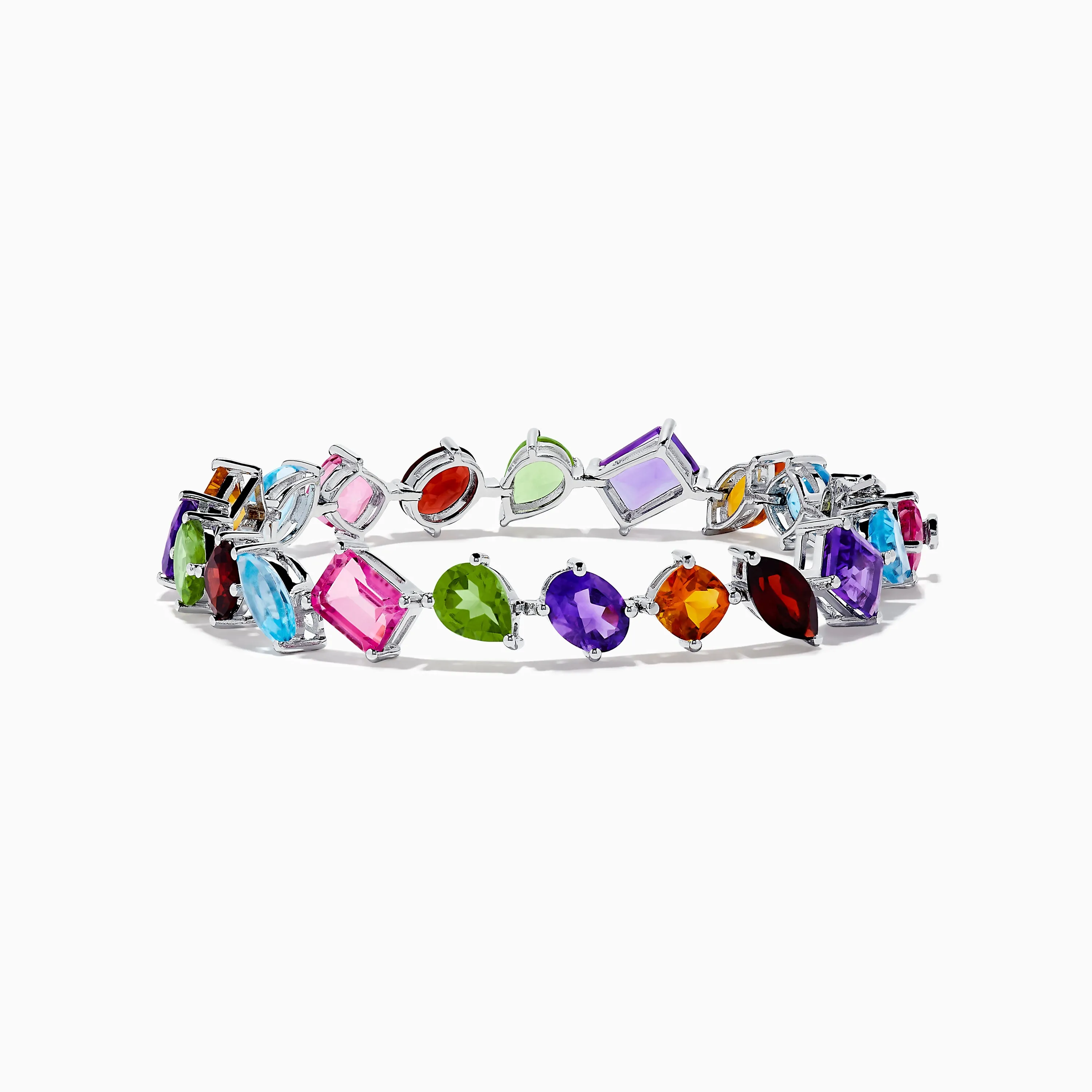 Mosaic 925 Sterling Silver Multi Gemstone Bracelet sold by Effy