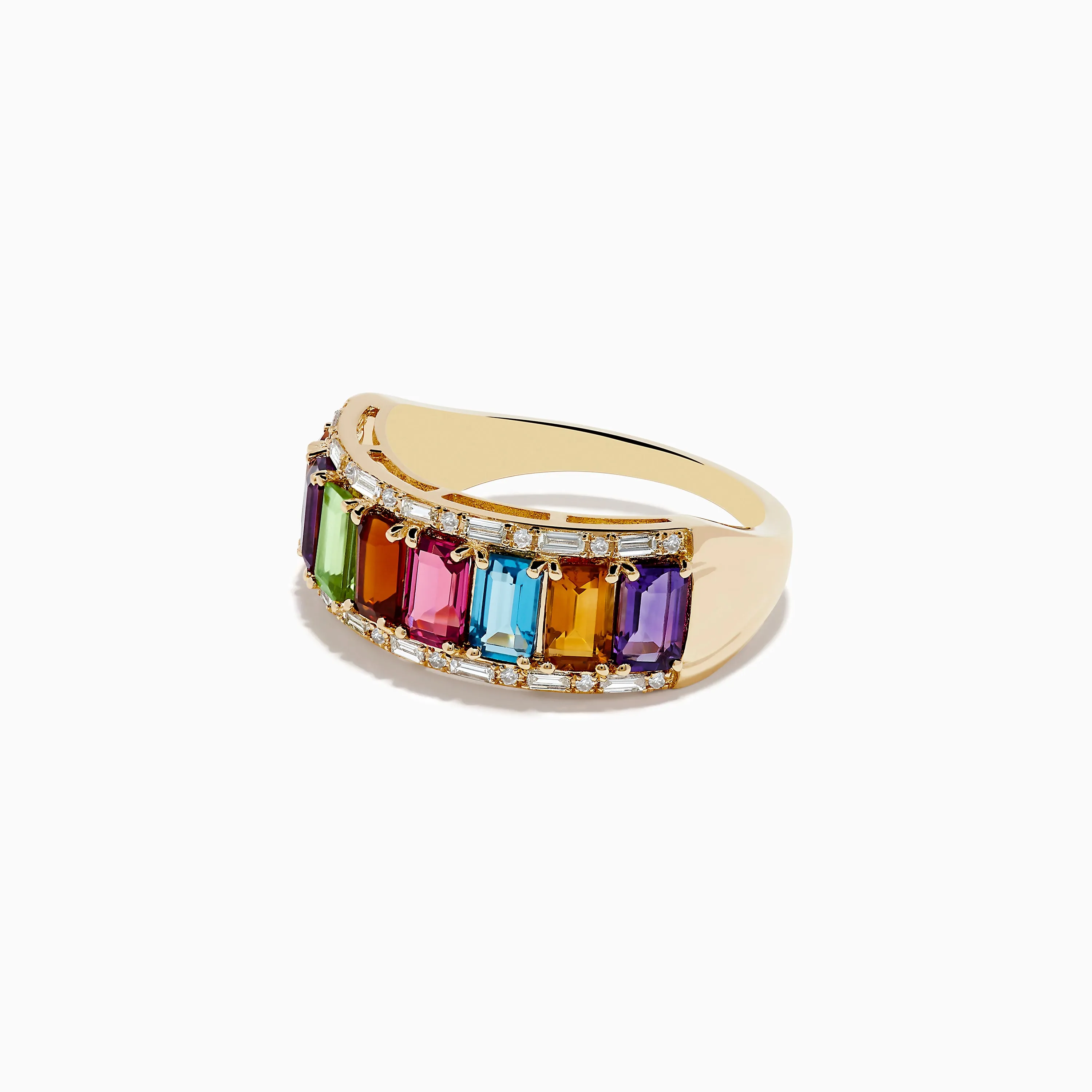Mosaic 14K Yellow Gold Multi Gemstone and Diamond Ring sold by Effy product image thumbnail 2