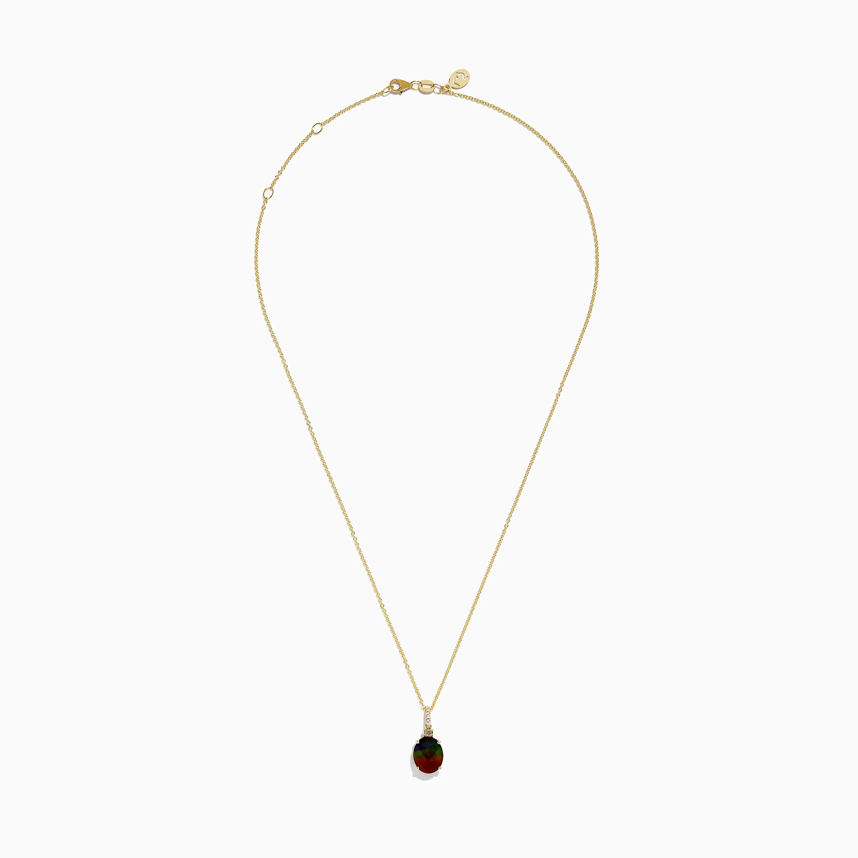 14K Yellow Gold Ammolite and Diamond Pendant sold by Effy product image thumbnail 2