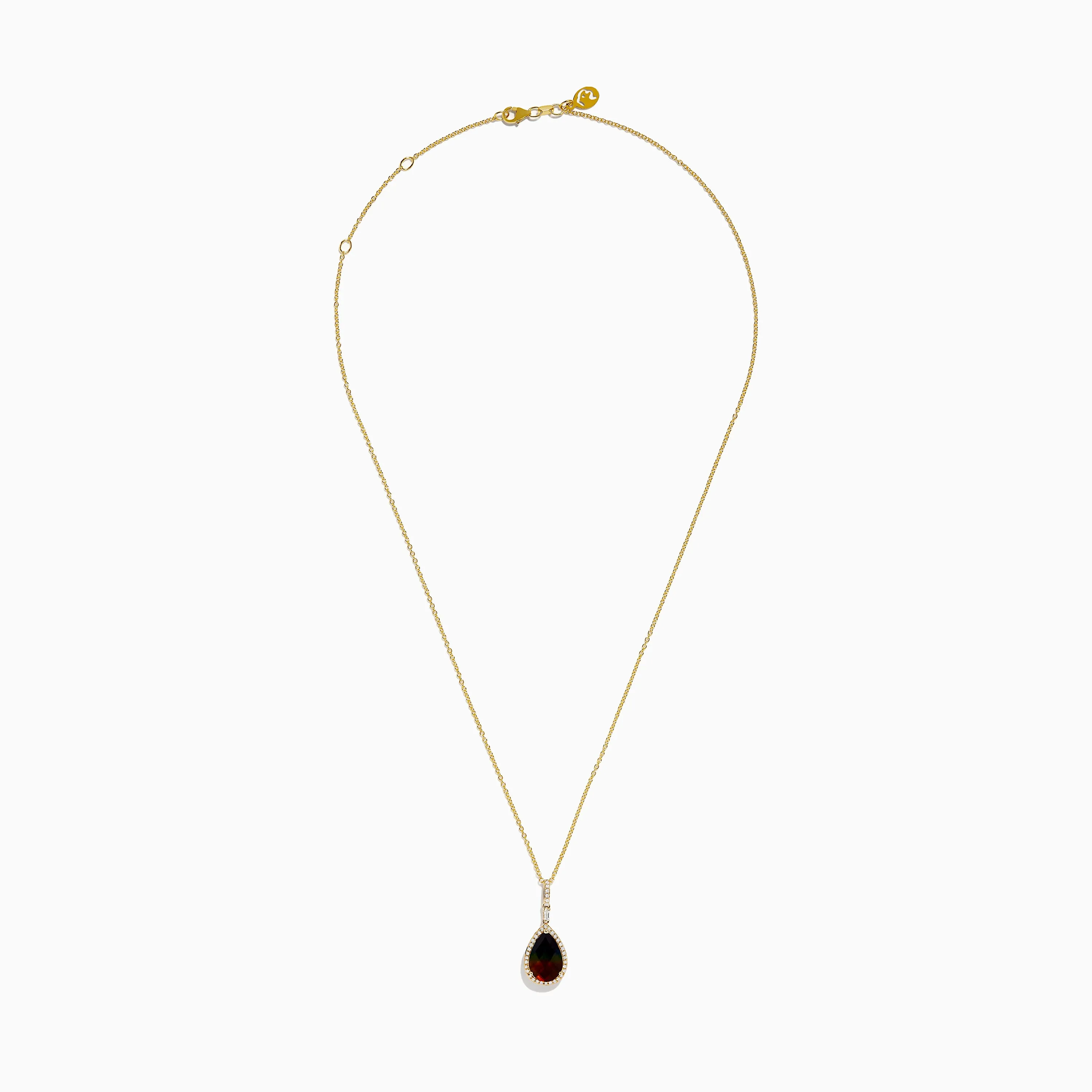 14K Yellow Gold Ammolite and Diamond Pendant sold by Effy product image thumbnail 2