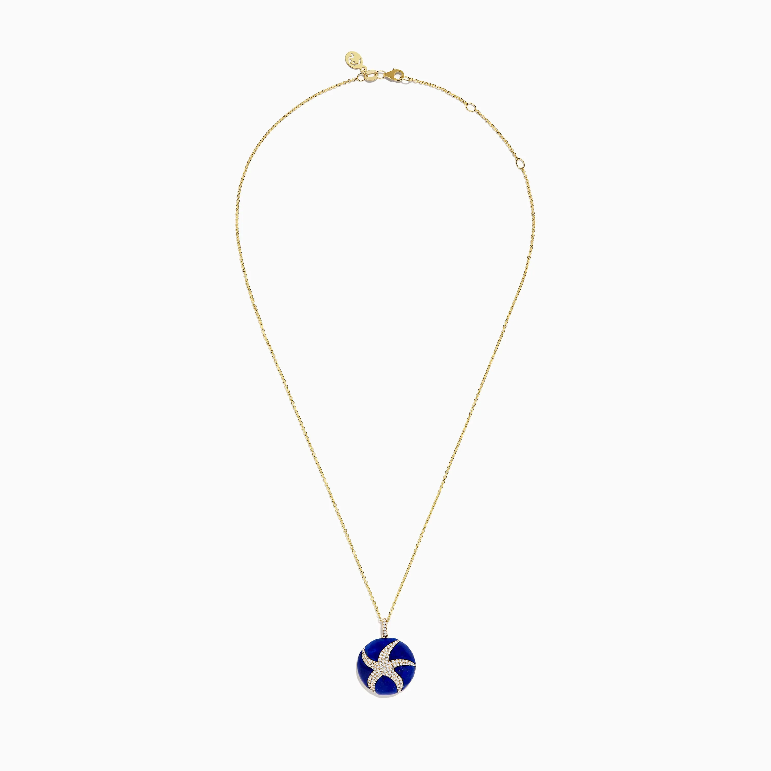 Seaside 14K Yellow Gold Lapis and Diamond Starfish Pendant sold by Effy product image thumbnail 2