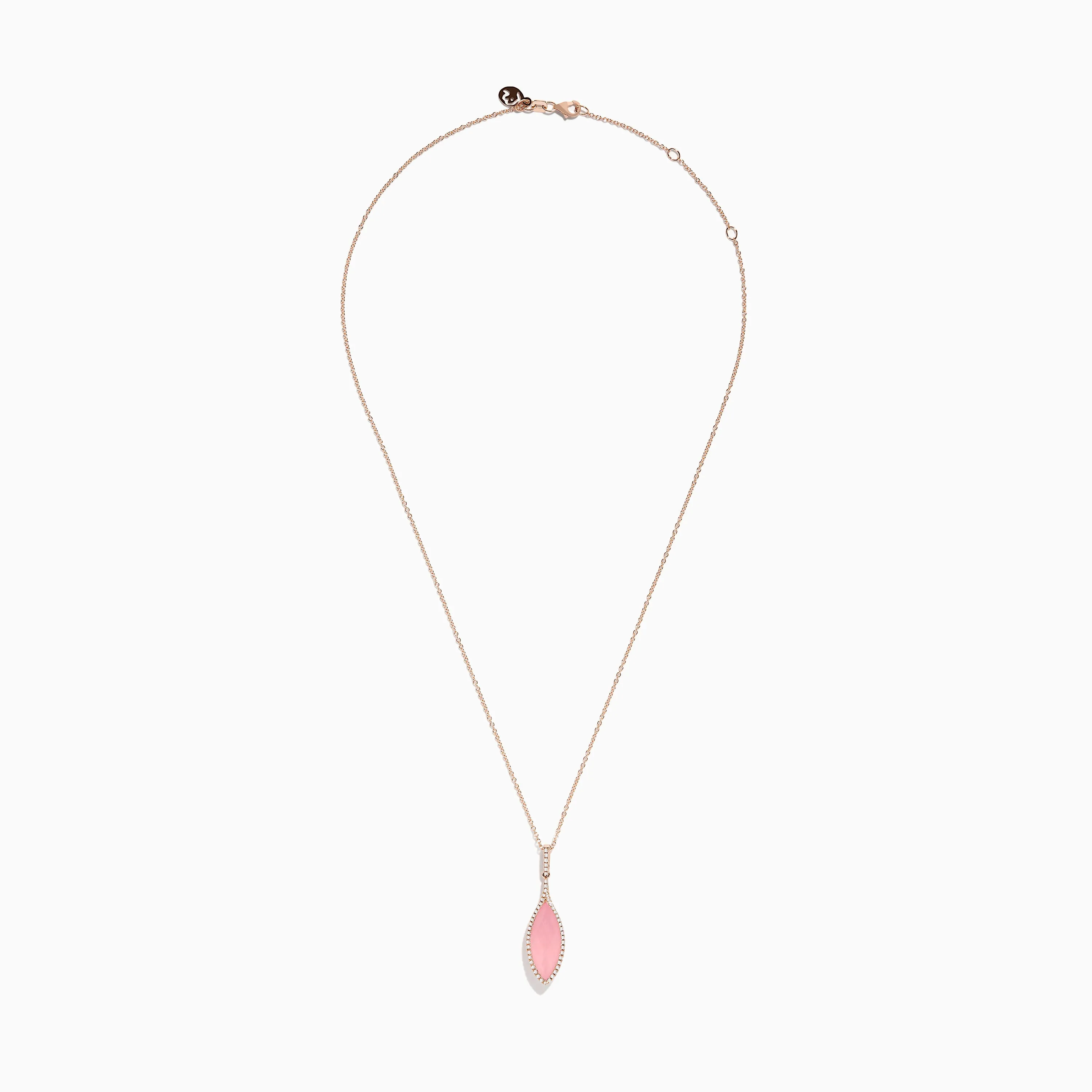 14K Rose Gold Diamond and Rose Quartz Pendant sold by Effy product image thumbnail 2