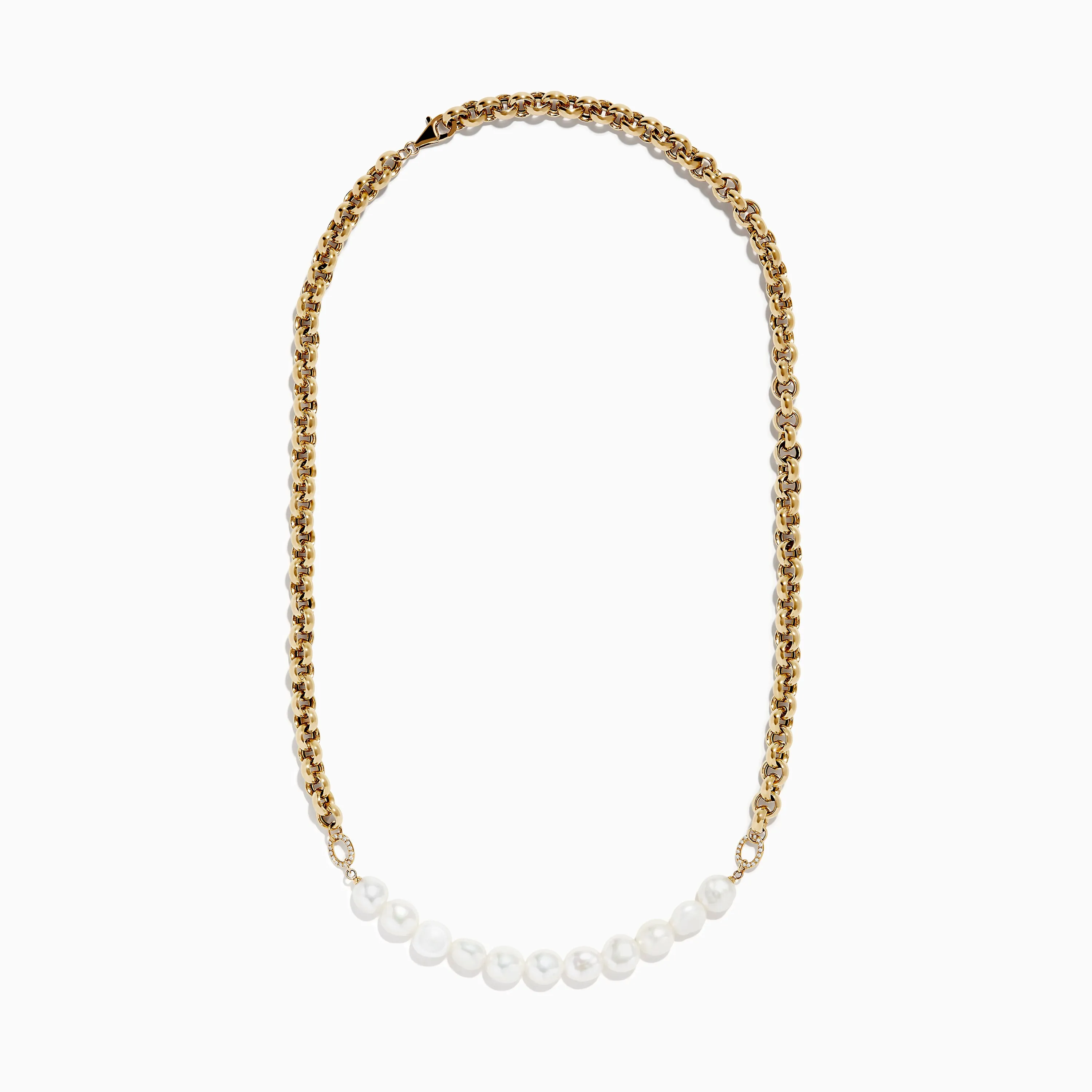 14K Yellow Gold Cultured Fresh Water Pearl &Gold Chain Necklace sold by Effy product image thumbnail 2