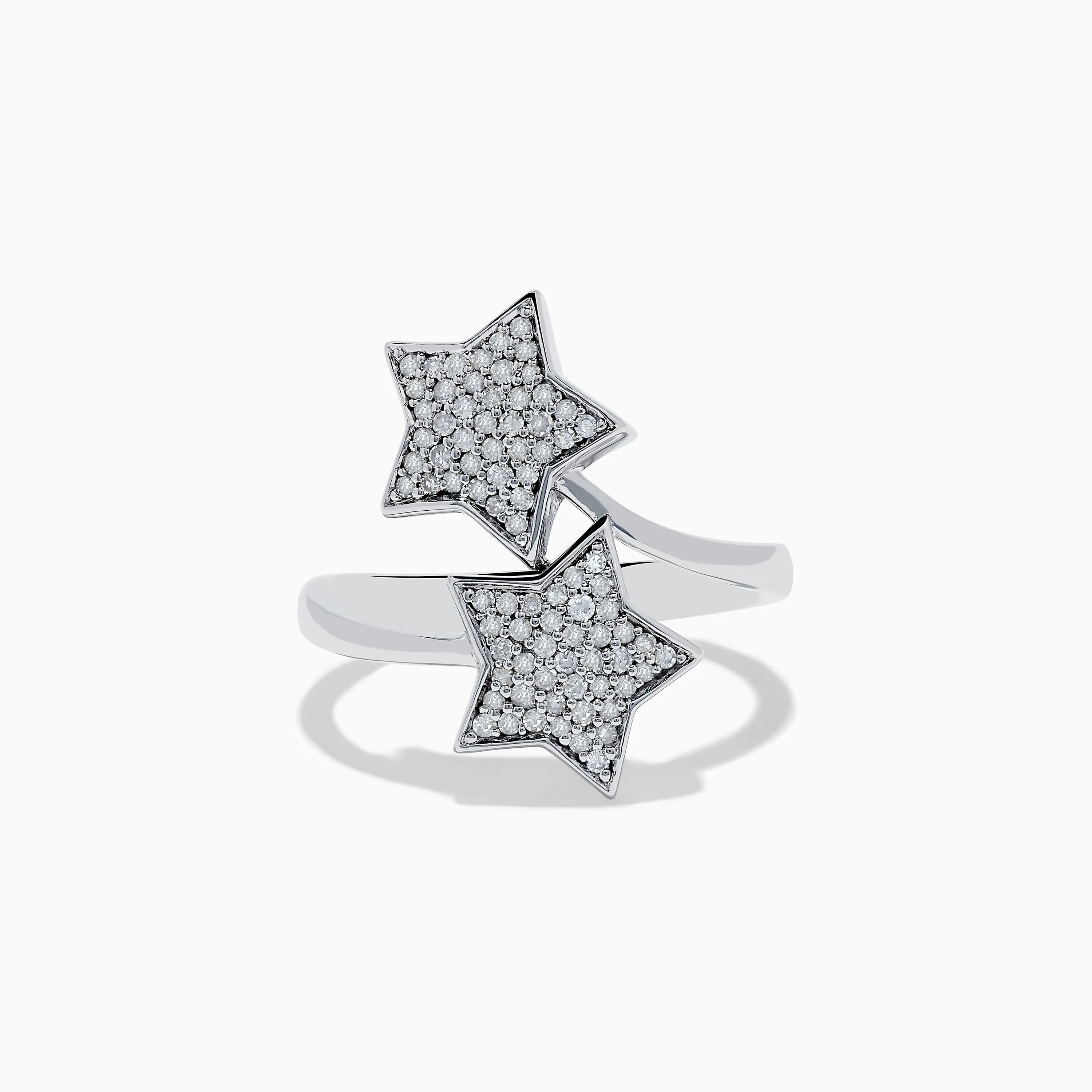 Novelty 925 Sterling Silver and Diamond Star Ring sold by Effy