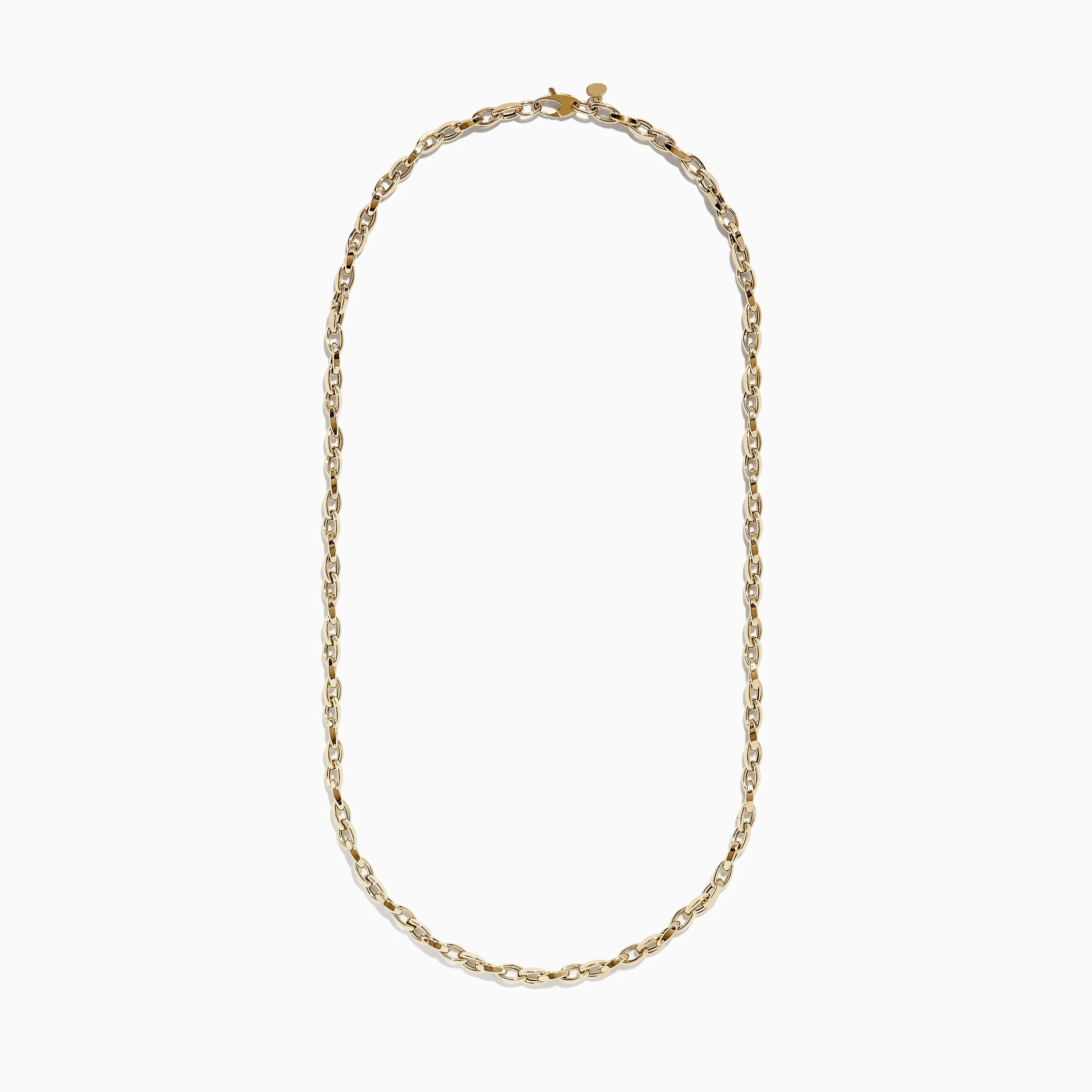 Men's 14K Yellow Gold Hollow Interlock Oval Chain Link Necklace 22" sold by Effy product image thumbnail 2