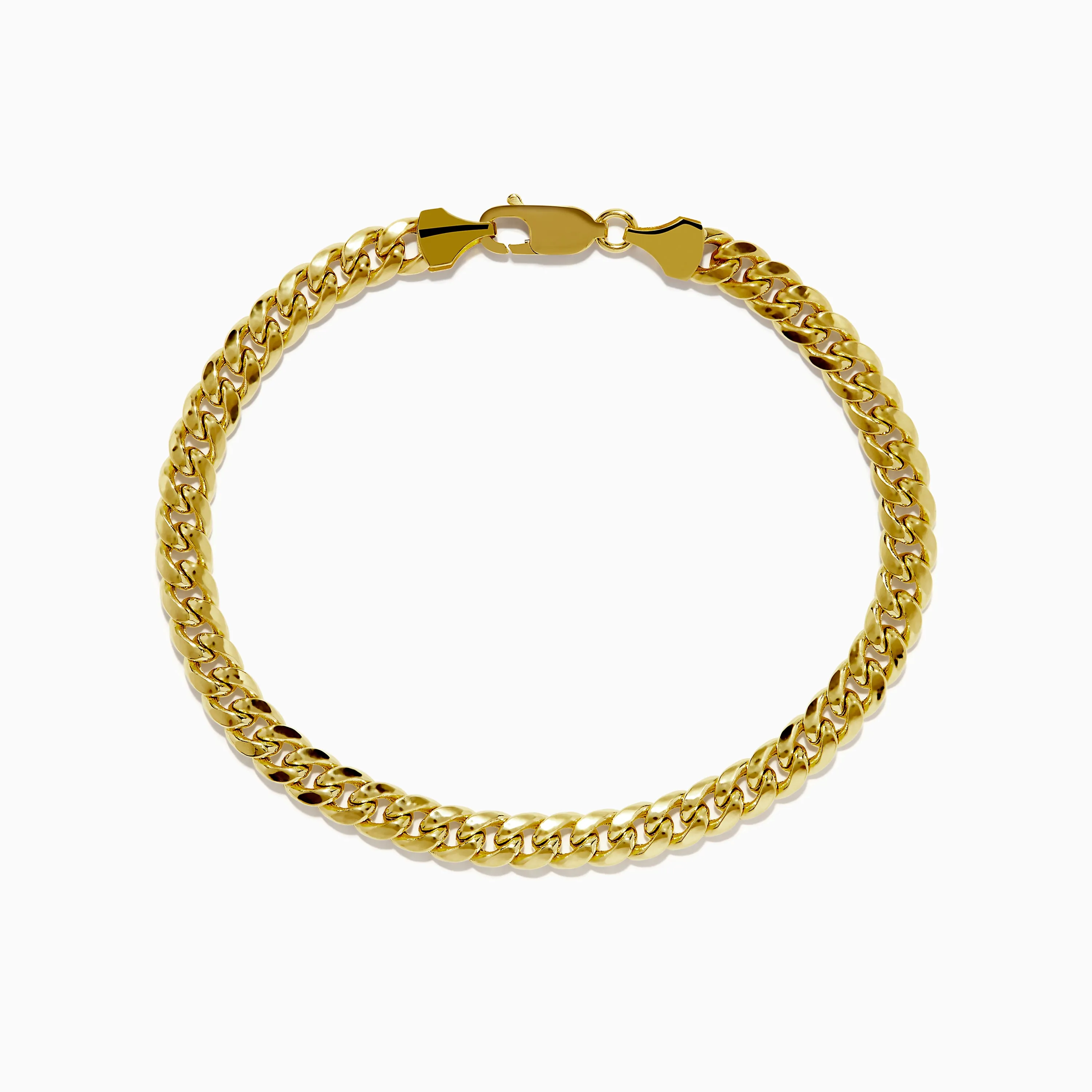 Men's 14K Yellow Gold Hollow Curb Chain Link Bracelet 8 3/4" sold by Effy