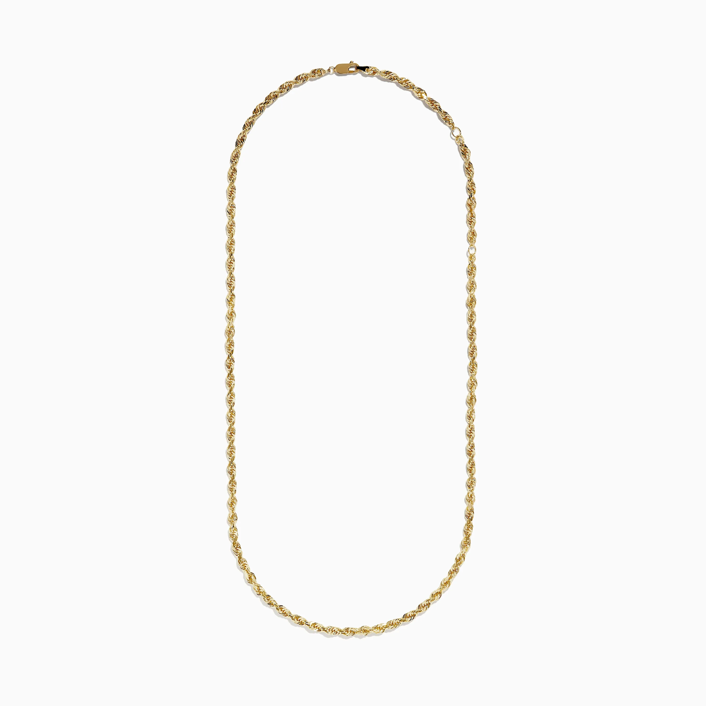 14K Yellow Gold 20"-24" Adjustable Rope Chain Necklace sold by Effy product image thumbnail 2