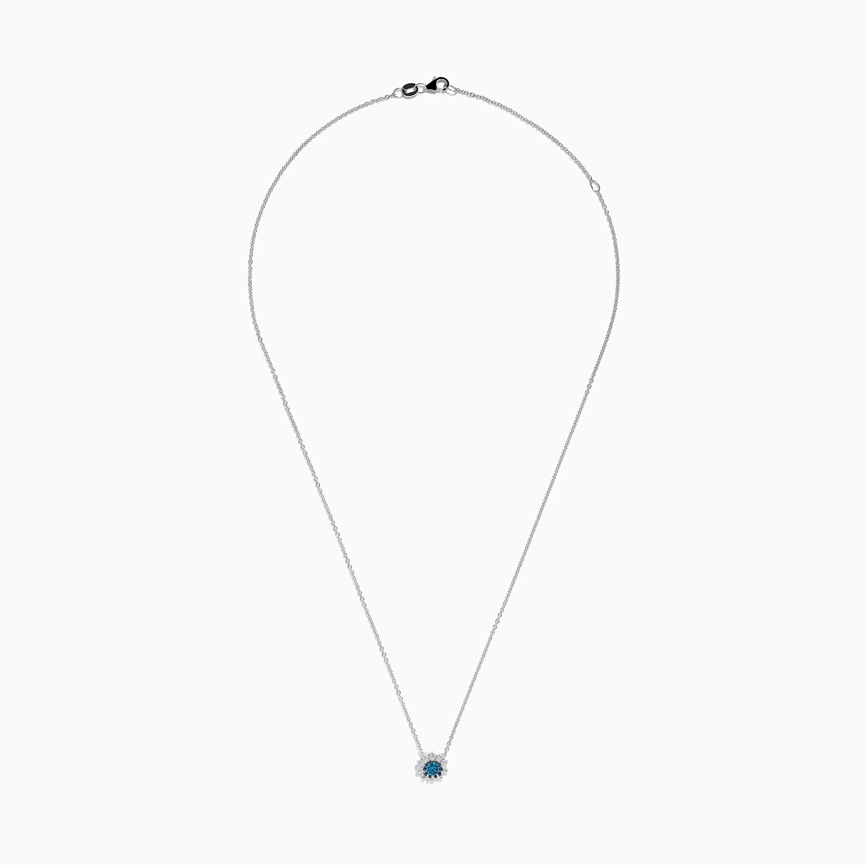 Bella Bleu 14K White Gold Blue and White Diamond Pendant 0.60 TCW sold by Effy product image thumbnail 2