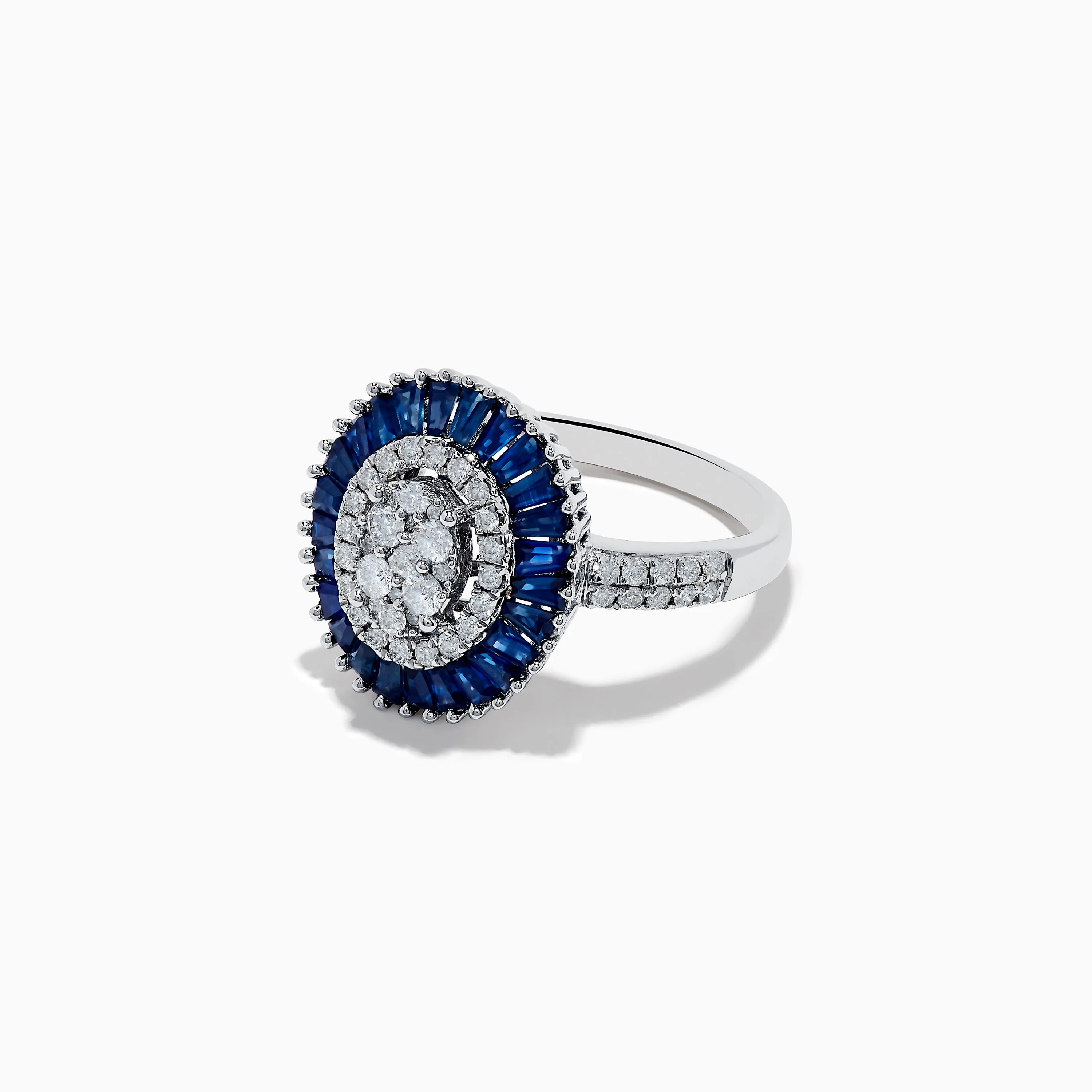 Royal Bleu 14K White Gold Sapphire and Diamond Ring sold by Effy product image thumbnail 2