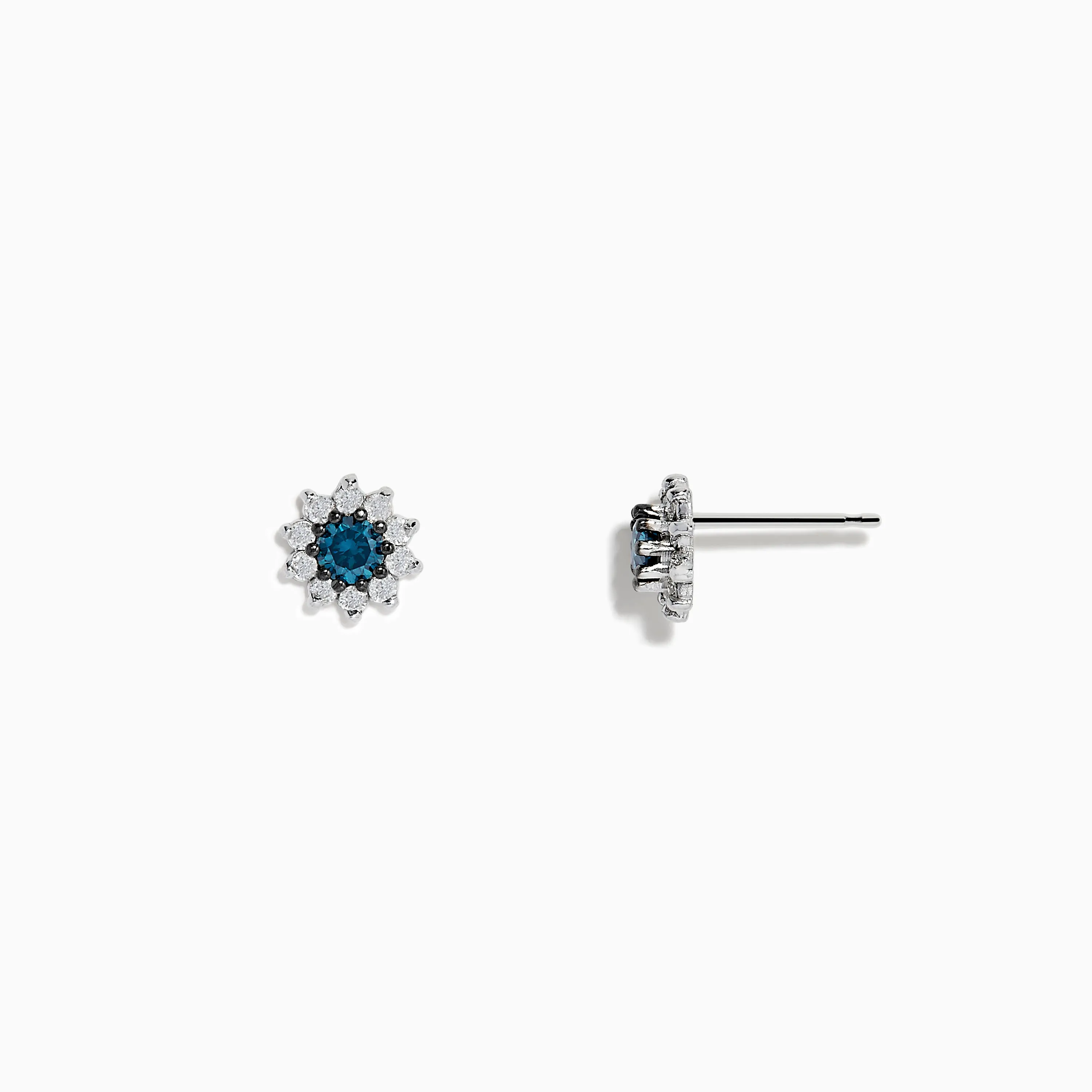 Bella Bleu 14K White Gold Blue and White Diamond Earrings 0.50 TCW sold by Effy product image thumbnail 2