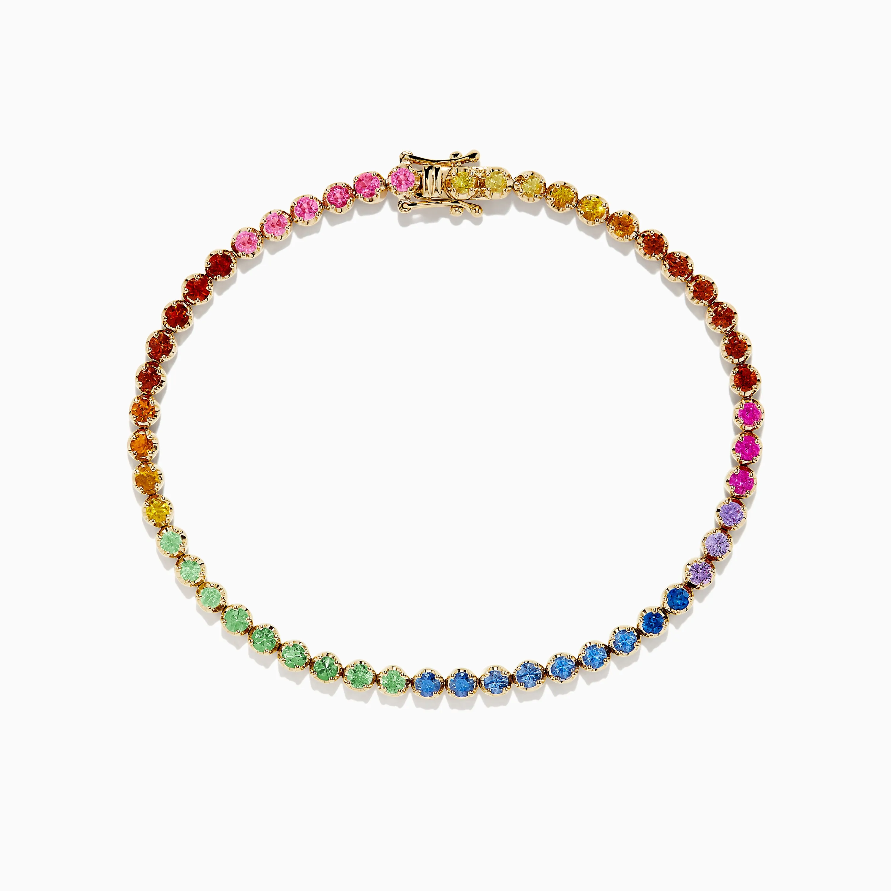 Watercolors 14K Yellow Gold Multi Sapphire Tennis Bracelet sold by Effy
