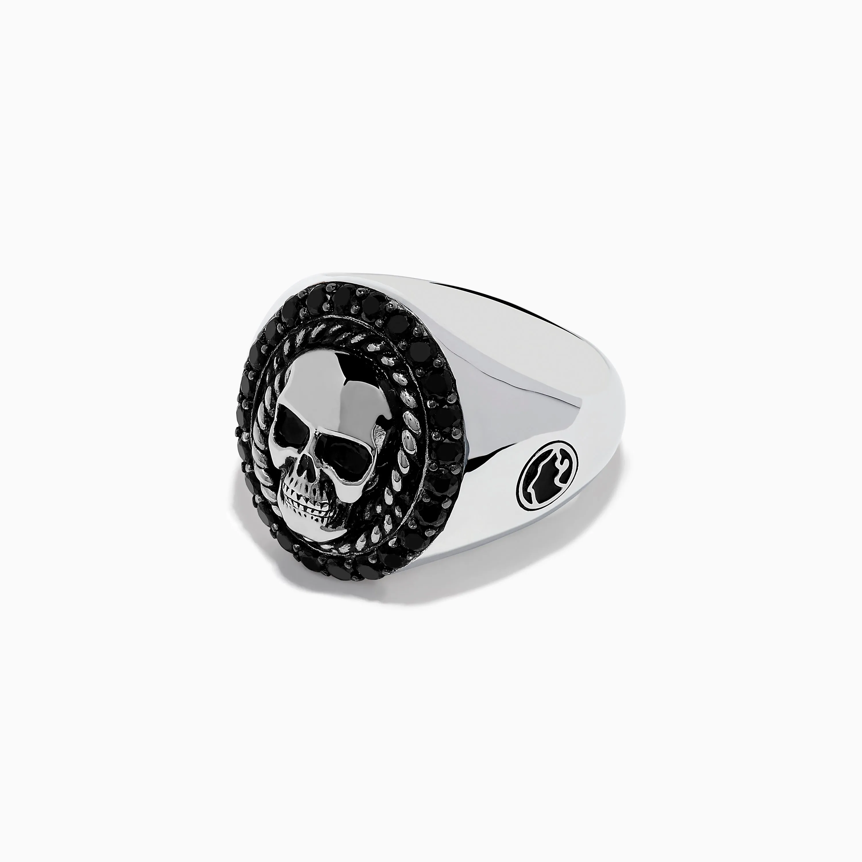 Men's 925 Sterling Silver Black Spinel Skull Ring sold by Effy product image thumbnail 2