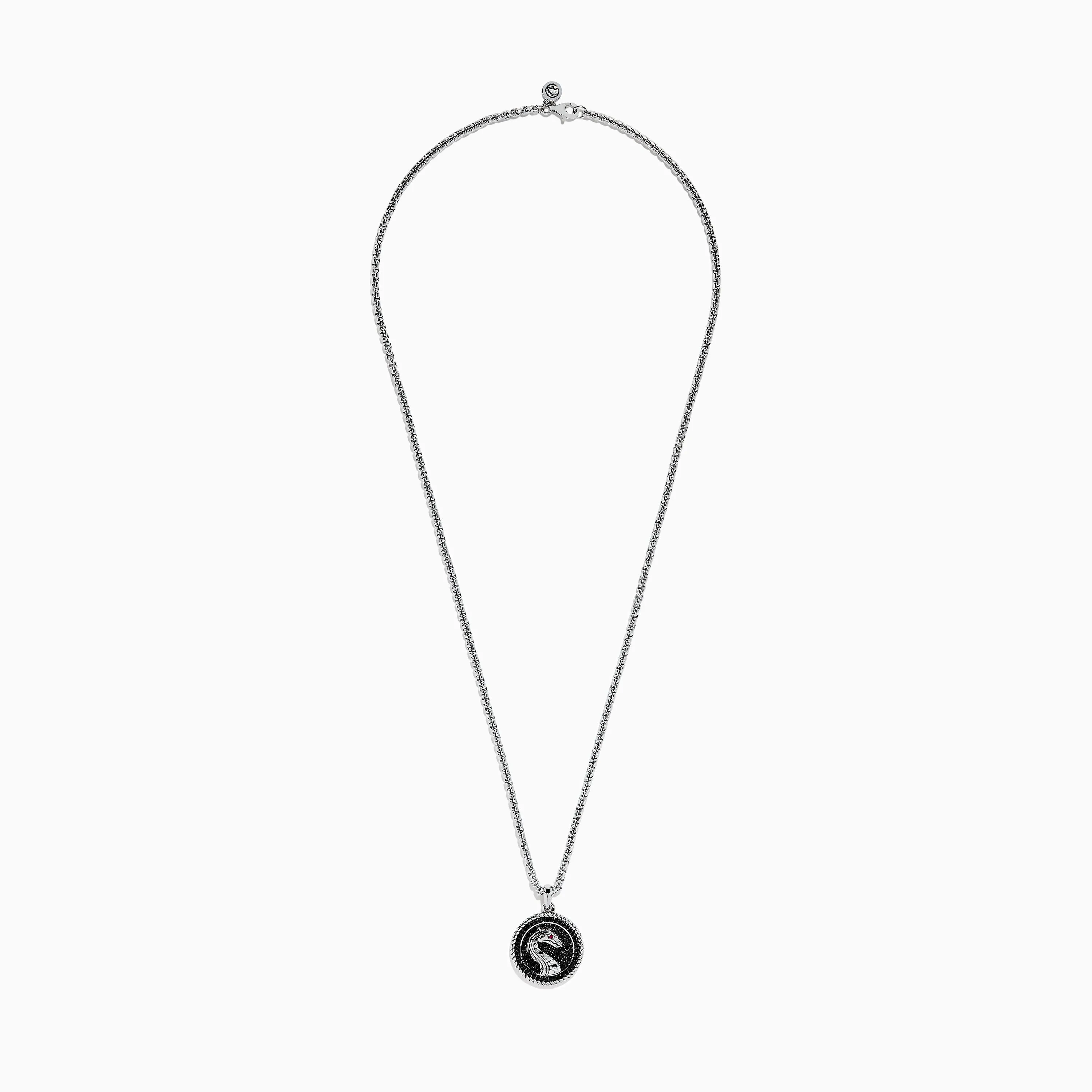 Men's 925 Sterling Silver Black Spinel and Ruby Pendant sold by Effy product image thumbnail 2