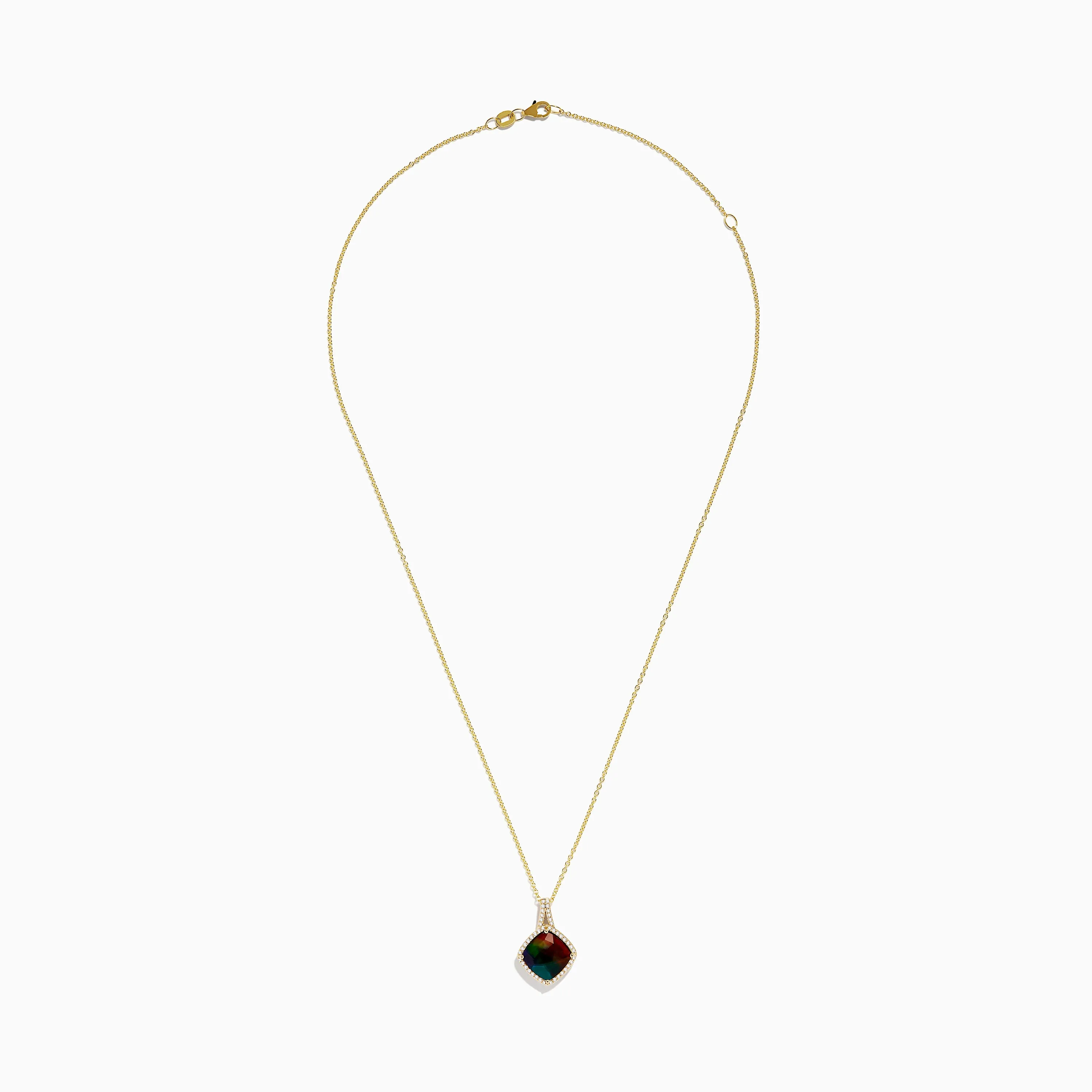 14K Yellow Gold Ammolite and DIamond Pendant sold by Effy product image thumbnail 2