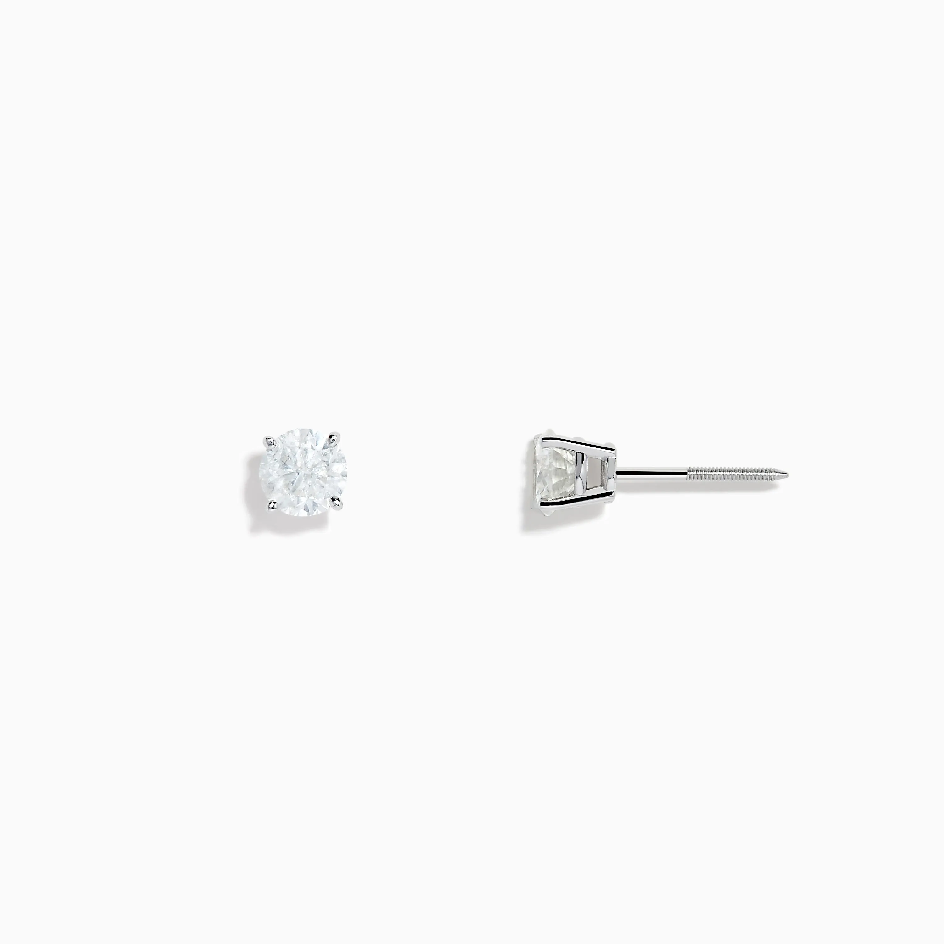 14K White Gold Diamond Solitaire Stud Earrings, 0.75 TCW sold by Effy product image thumbnail 2
