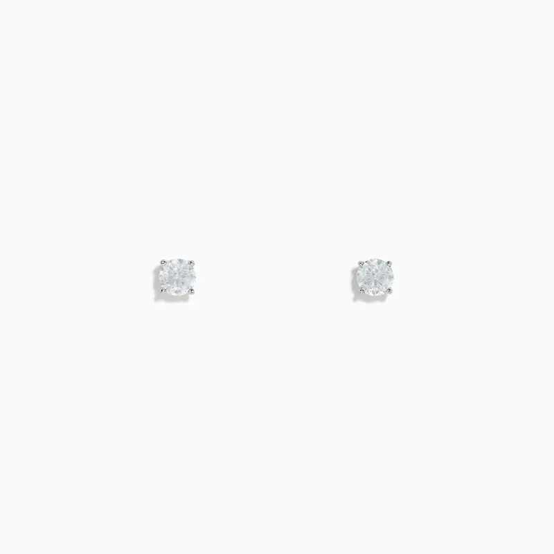 14K White Gold Diamond Solitaire Stud Earrings, 0.33 TCW sold by Effy
