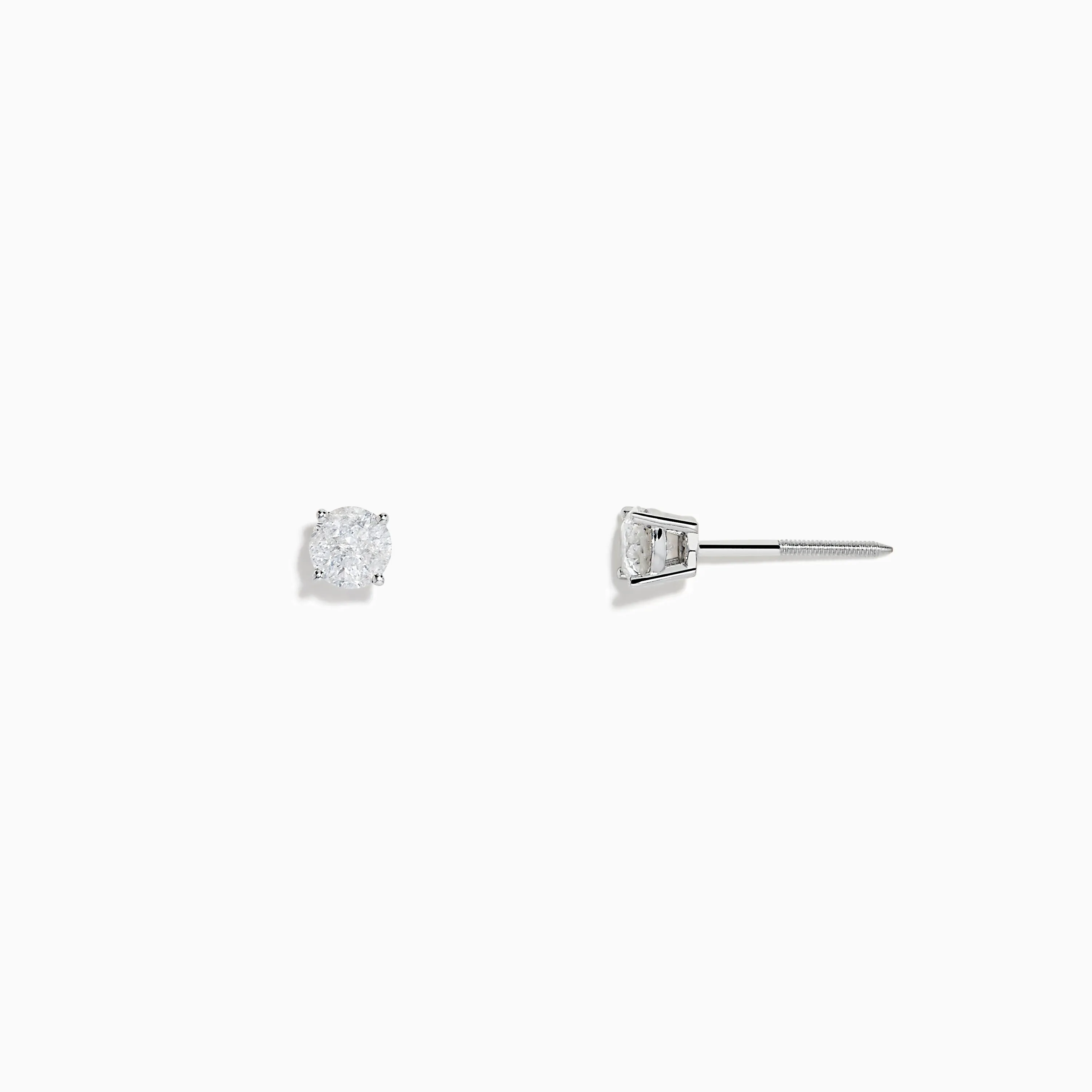 14K White Gold Diamond Solitaire Stud Earrings, 0.50 TCW sold by Effy product image thumbnail 2
