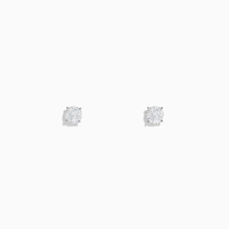 14K White Gold Diamond Solitaire Stud Earrings, 0.50 TCW sold by Effy