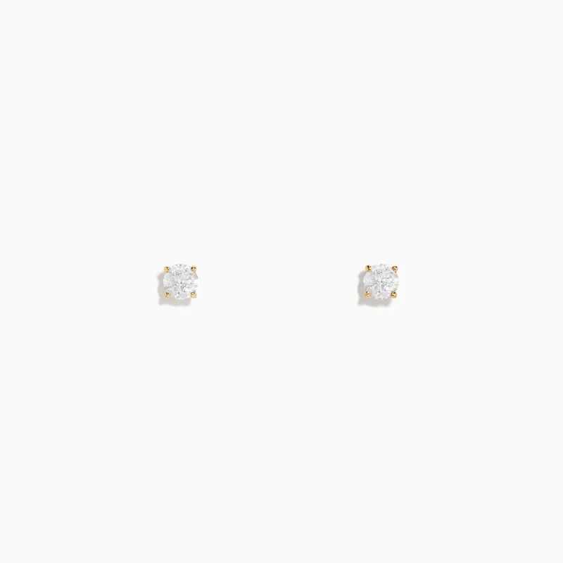 14K Yellow Gold Diamond Solitaire Stud Earrings, 0.25 TCW sold by Effy