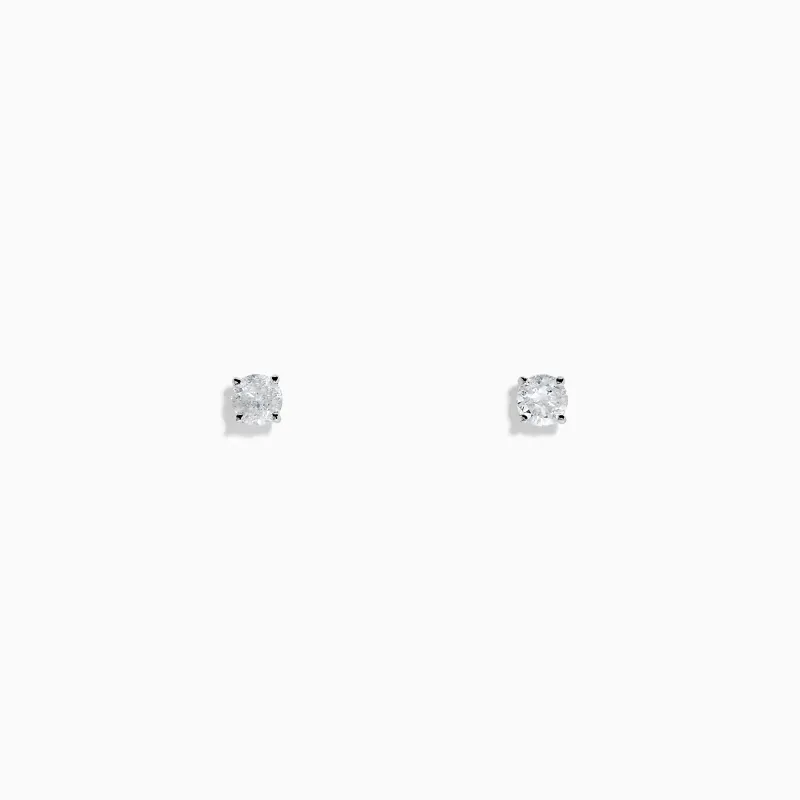 14K White Gold Diamond Solitaire Stud Earrings, 0.25 TCW sold by Effy