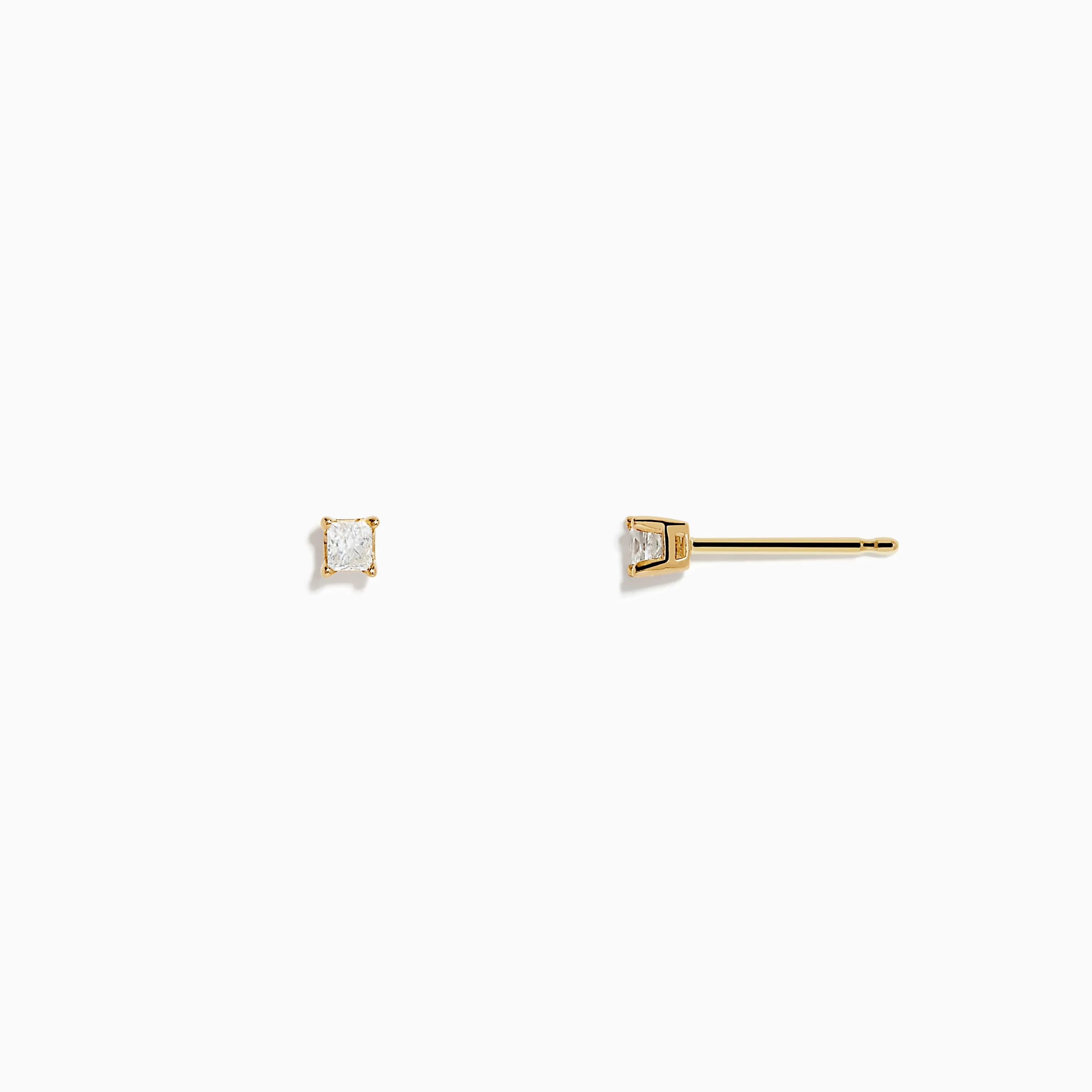 14K Yellow Gold Princess Cut Diamond Solitaire Stud Earrings, 0.14 TCW sold by Effy product image thumbnail 2