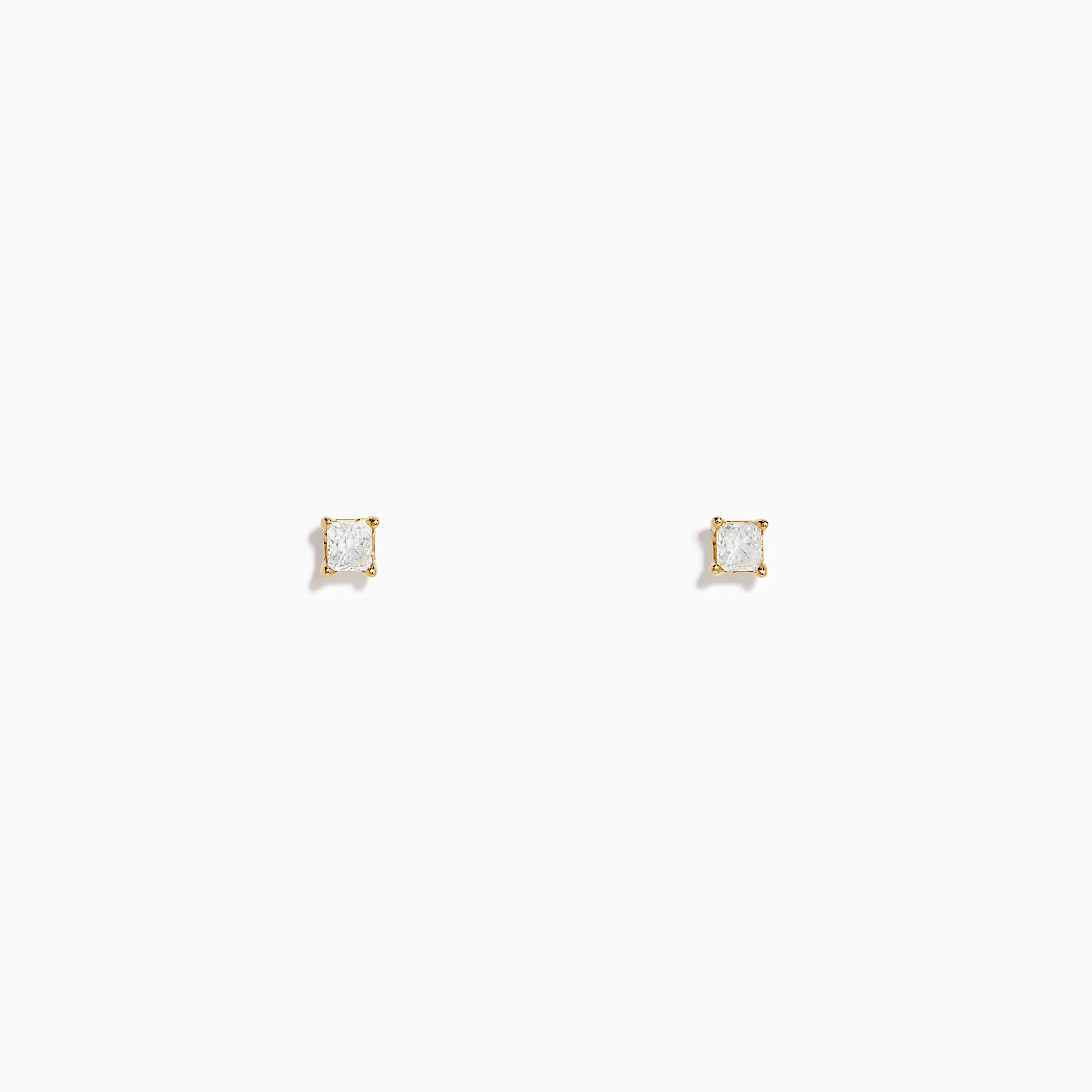 14K Yellow Gold Princess Cut Diamond Solitaire Stud Earrings, 0.14 TCW sold by Effy