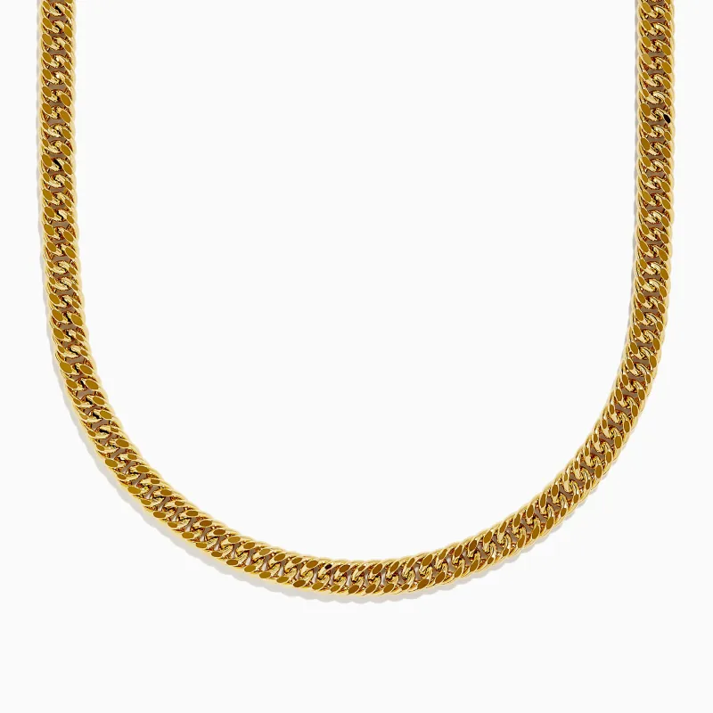 Men's 14K Yellow Gold Hollow Cuban Chain Necklace - 24' sold by Effy