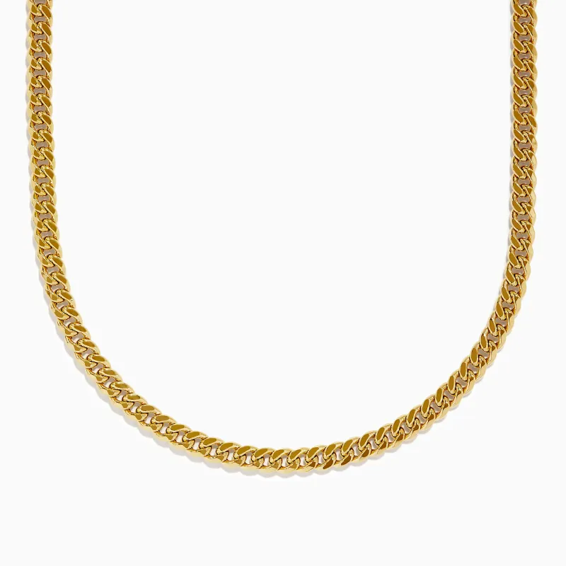 Men's 14K Yellow Gold Hollow Cuban Chain Necklace - 22'' sold by Effy
