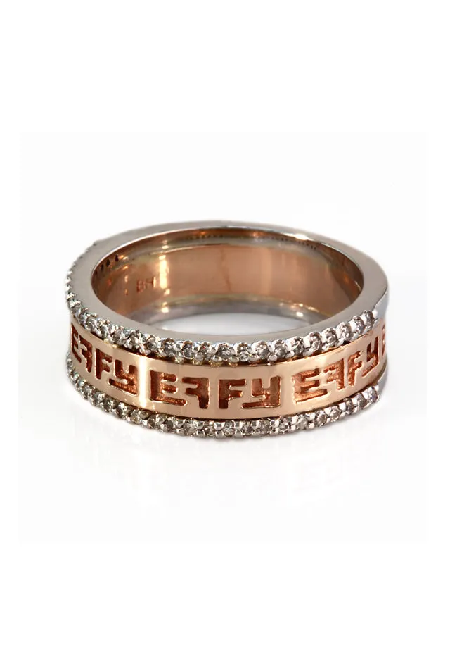 Signature 14K Rose and White Gold EFFY Diamond Ring sold by Effy